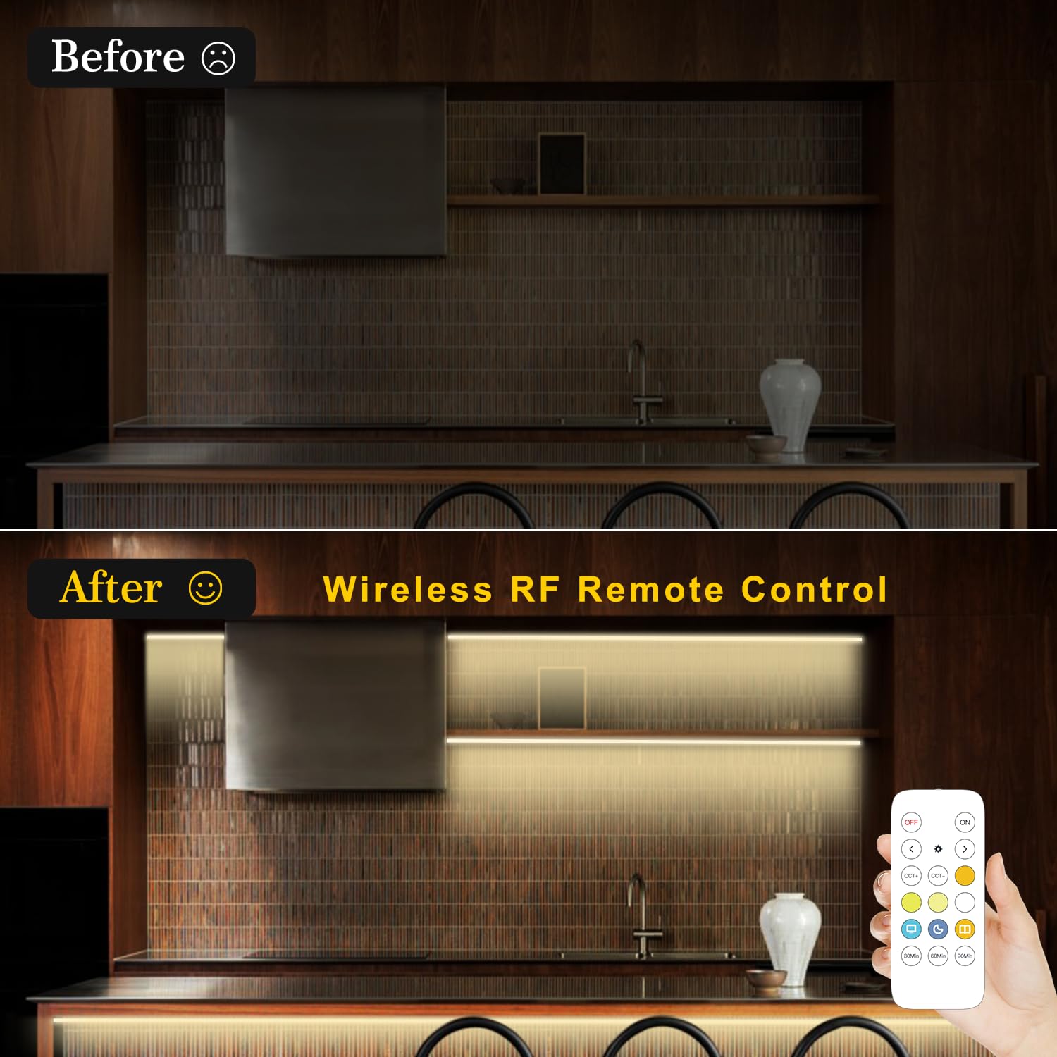 Pandery Cob Led Strip Light,Cct Dimmable Strips Light,2700K-6500K,16.4Ft/5M,8Mm Wide,Cri90+ 24V Led Strips Kit With Bluetooth Ap