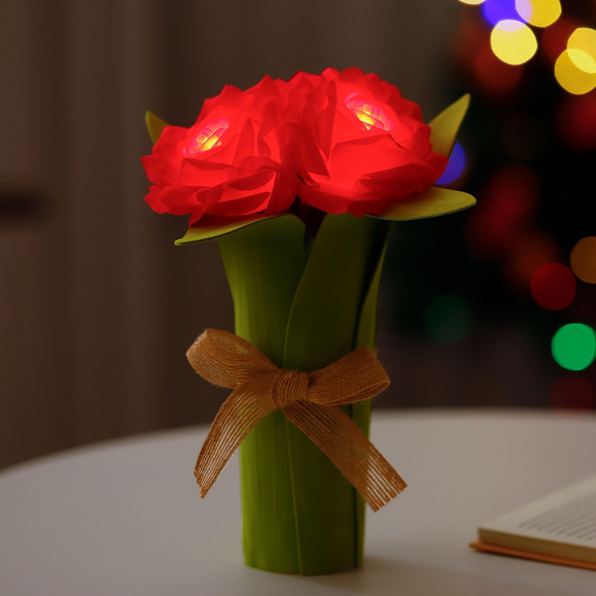 hibeauti Red Rose LED Lamp for Womens Gifts, Mothers Day Gifts for Mom Women Wife Friends Her Christmas Anniversary Birthday Gif