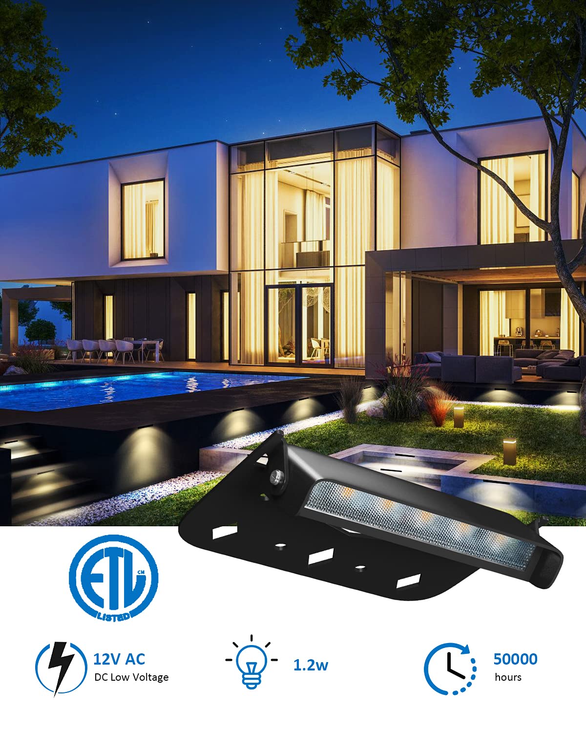 10 Pack 4 Inch Led Hardscape Lighting, Retaining Wall Lights Ip65 Waterproof Paver Lights, 12V Ac/Dc Low Voltage Outdoor Soft White 2700K Landscape Lighting, 50,000 Hours Lifespan