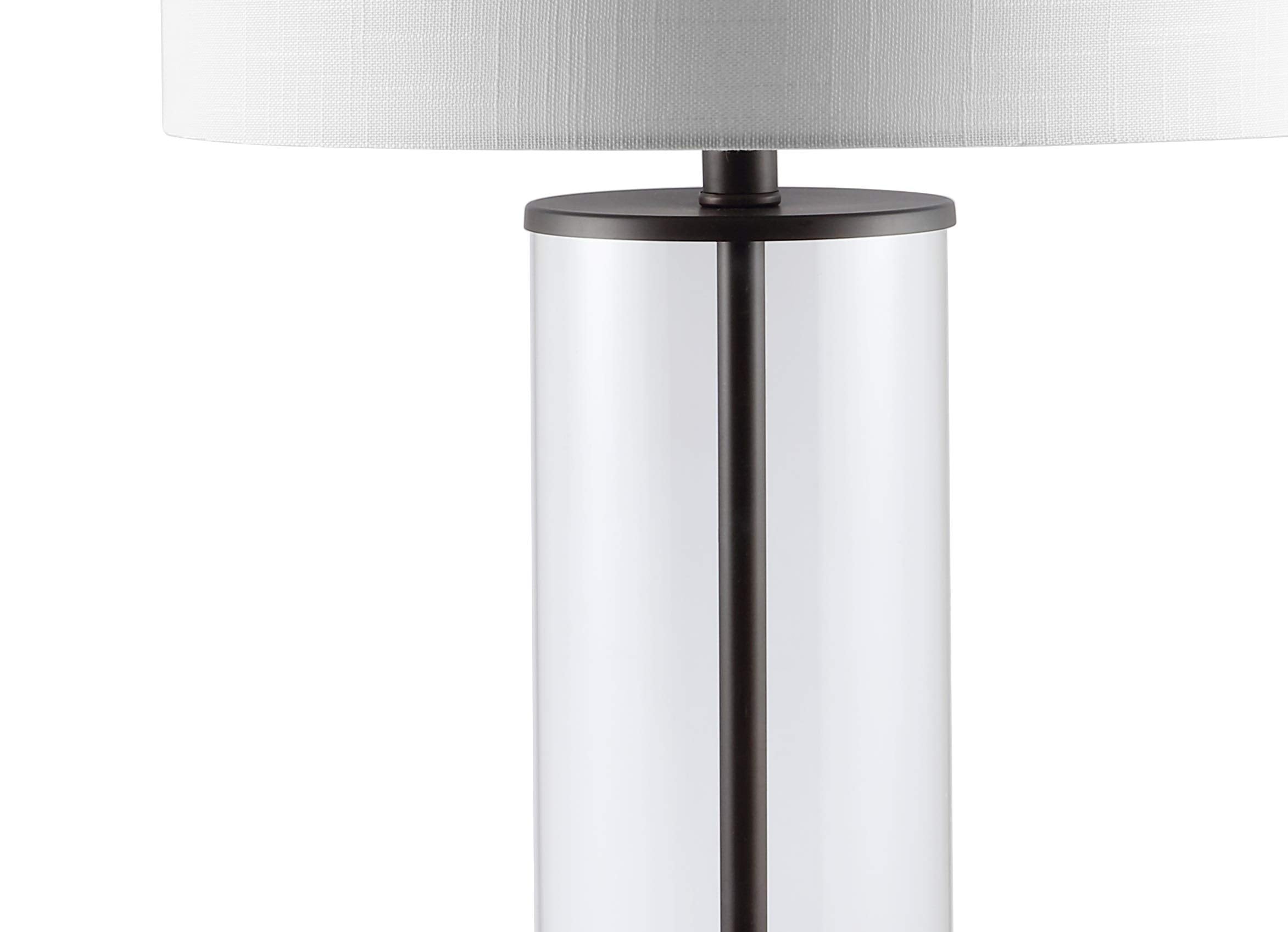 JONATHAN Y Collins 29" Glass LED Table Lamp, Oil Rubbed Bronze/Clear, Modern Design for Bedroom, Living Room, Office, Model JYL2005B