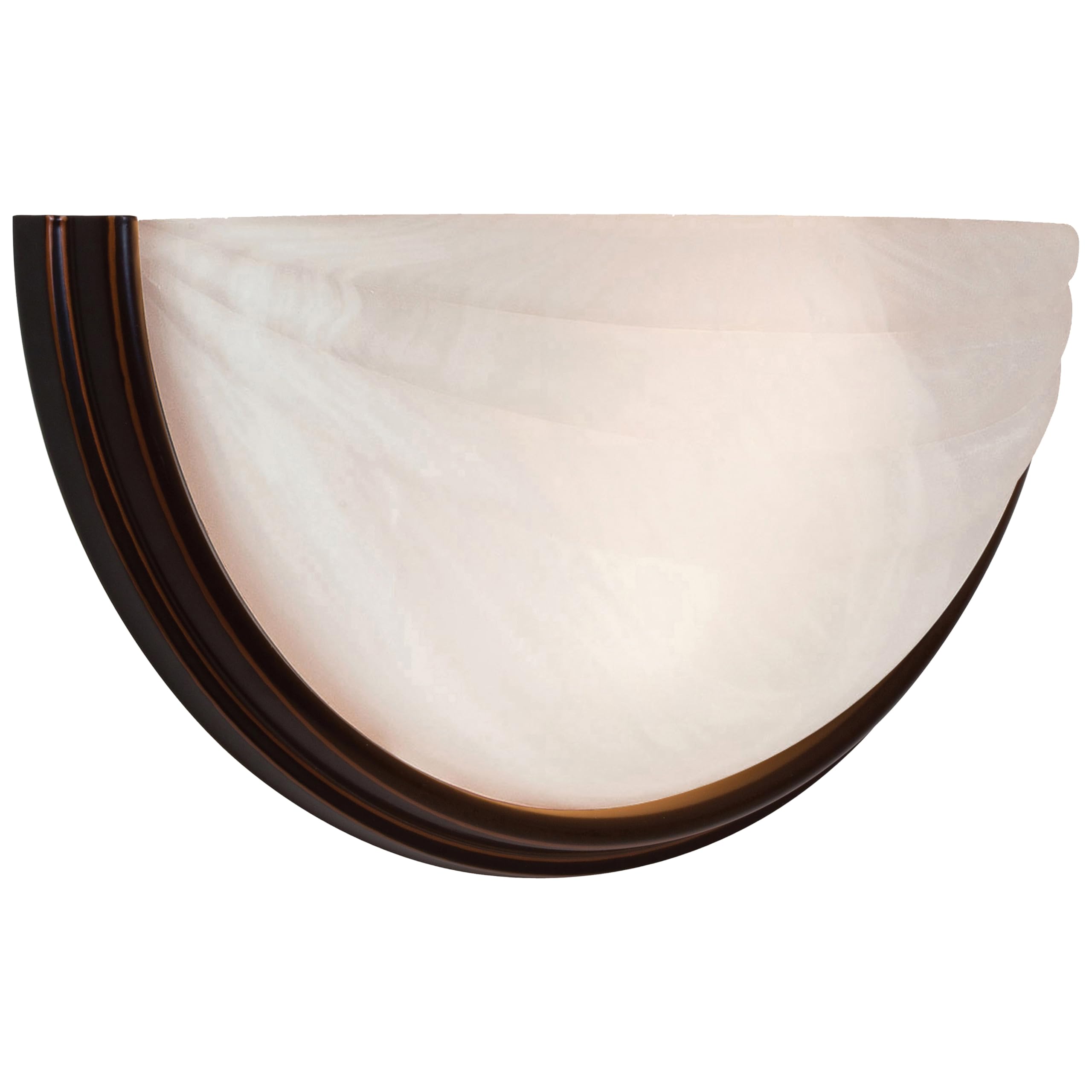 Crest - 2-Light Wall Sconce - Oil Rubbed Bronze Finish - Alabaster Glass Shade