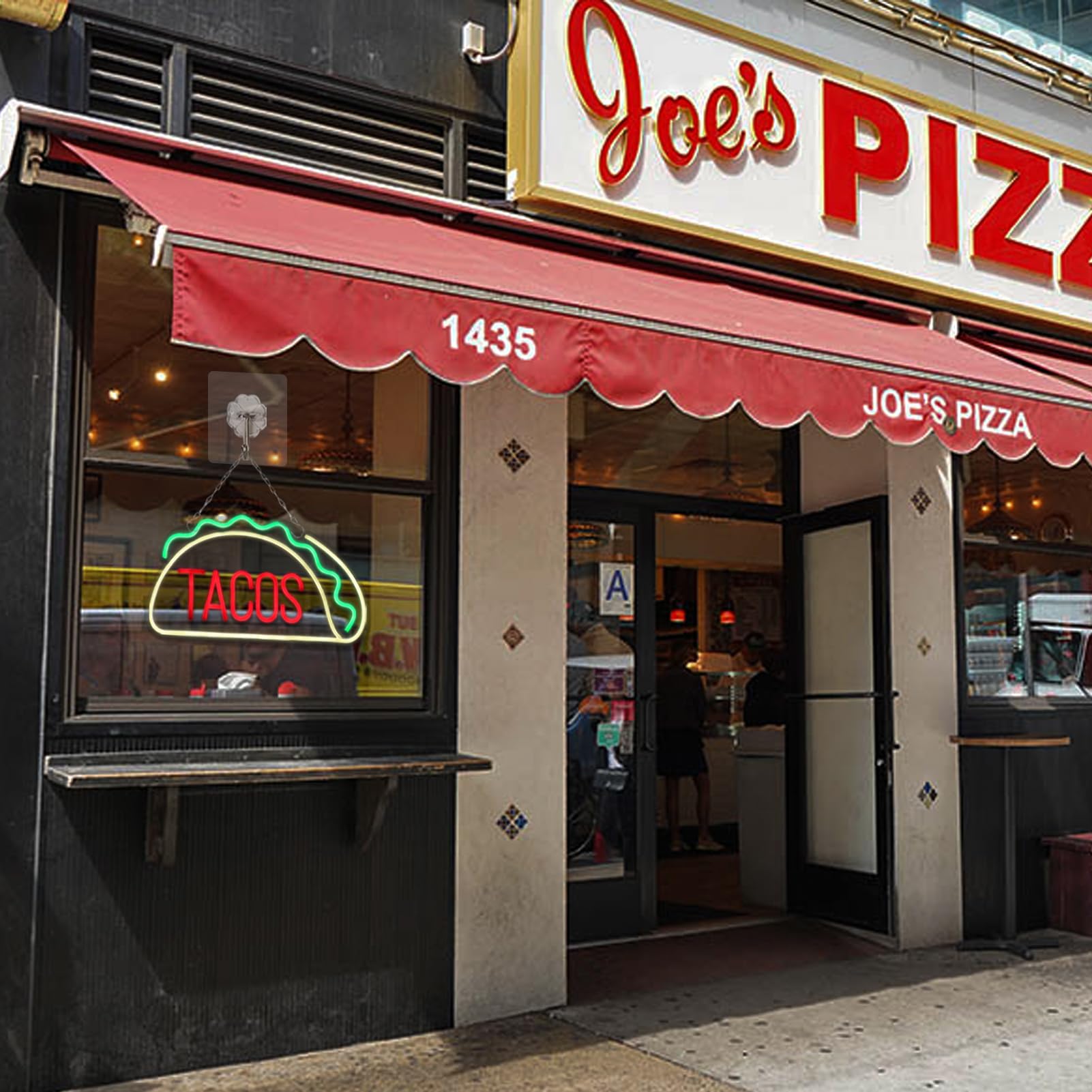 Jfllamp Tacos Neon Sign - Led Wall Decor For Mexican Restaurant, Unique Gift, 15.8"X8.7"