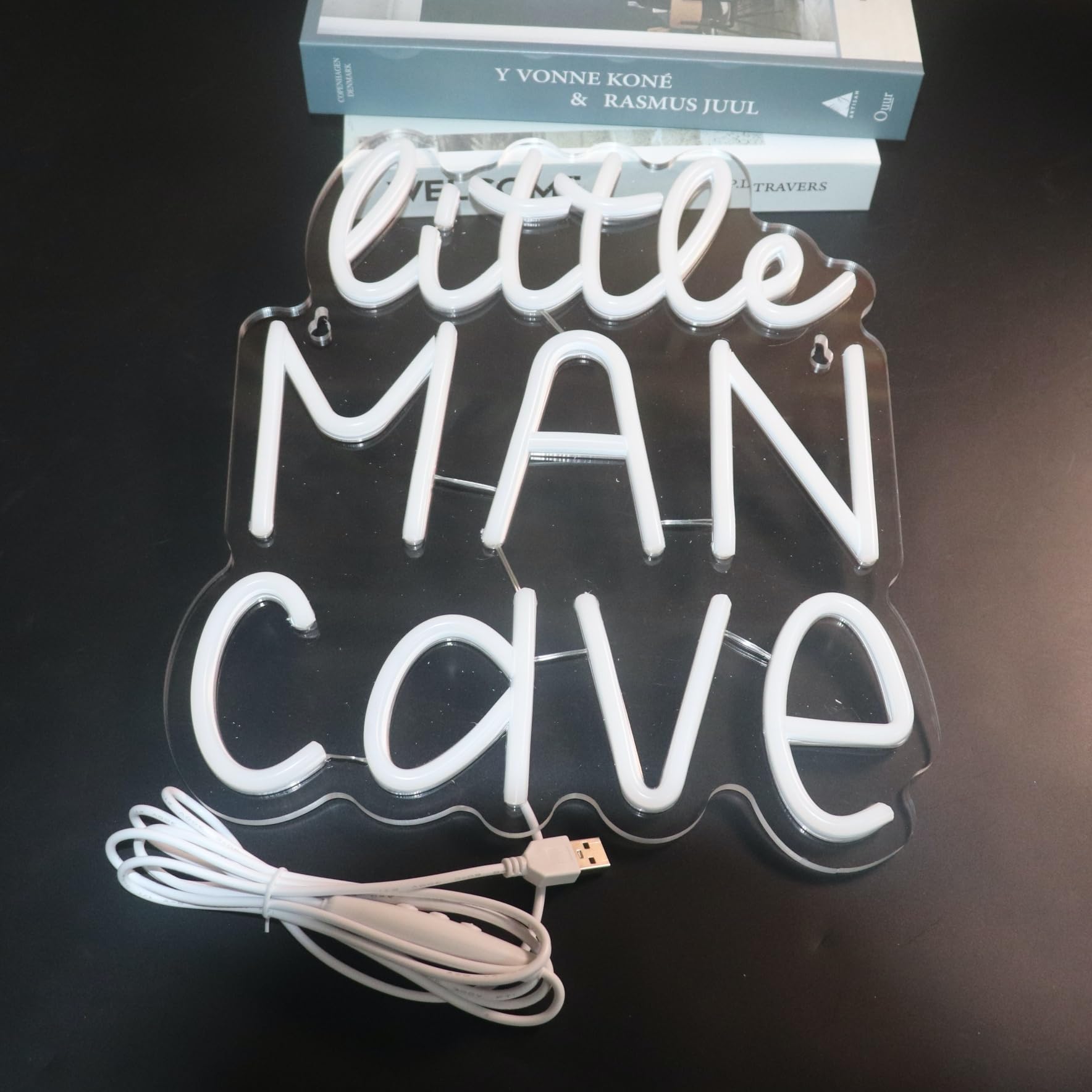 Little Man Cave Neon Sign  Decorative Neon Lights For KidS Room Play Room Wall Decor Neon Light Sign  Christmas Birthday KidS Gift Thanksgiving Gift(Warm White)