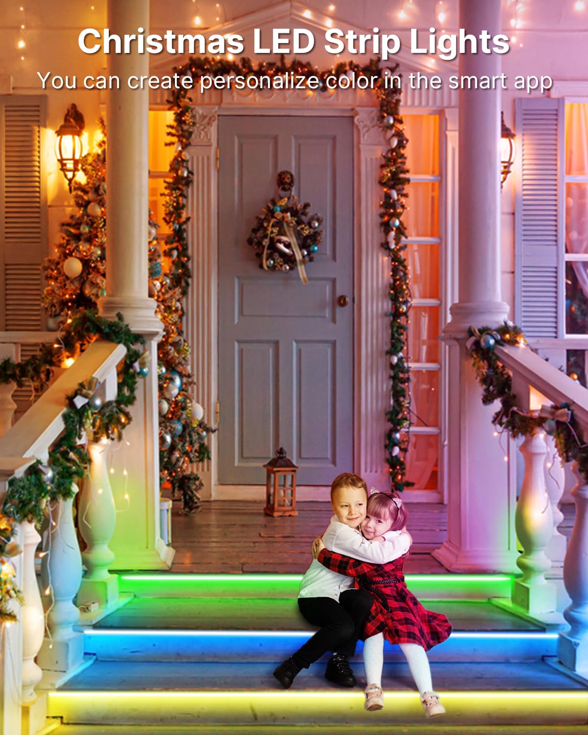 Nexillumi 100ft Waterproof LED Strip Lights with Remote, SMD 5050 Color Changing Music Sync App Control LED Lights for Bedroom,