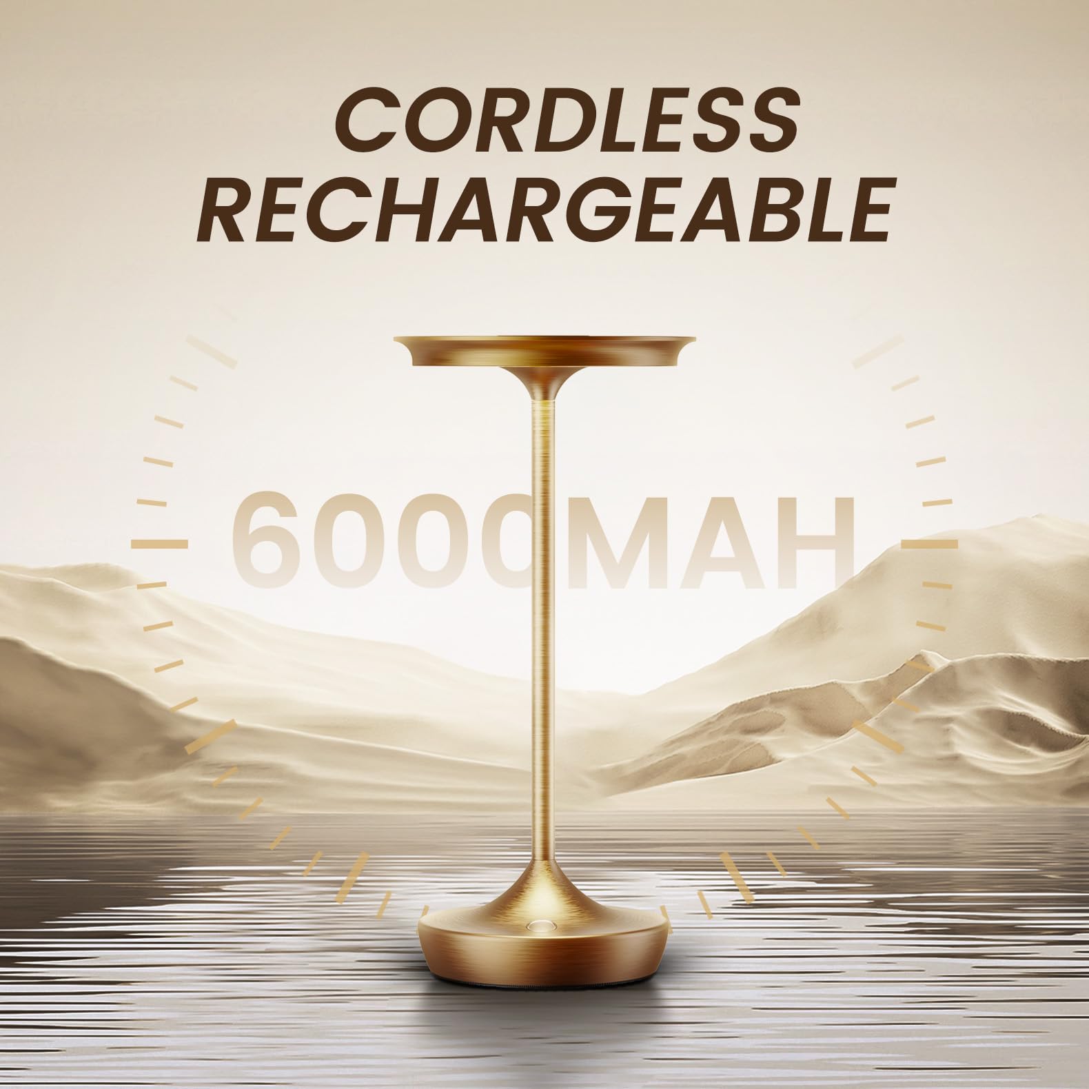 Tpczqj Led Cordless Table Lamp Rechargeable- Battery Operated Touch Lamps,Portable 3 Color Dimming Waterproof Light For Patio/Re