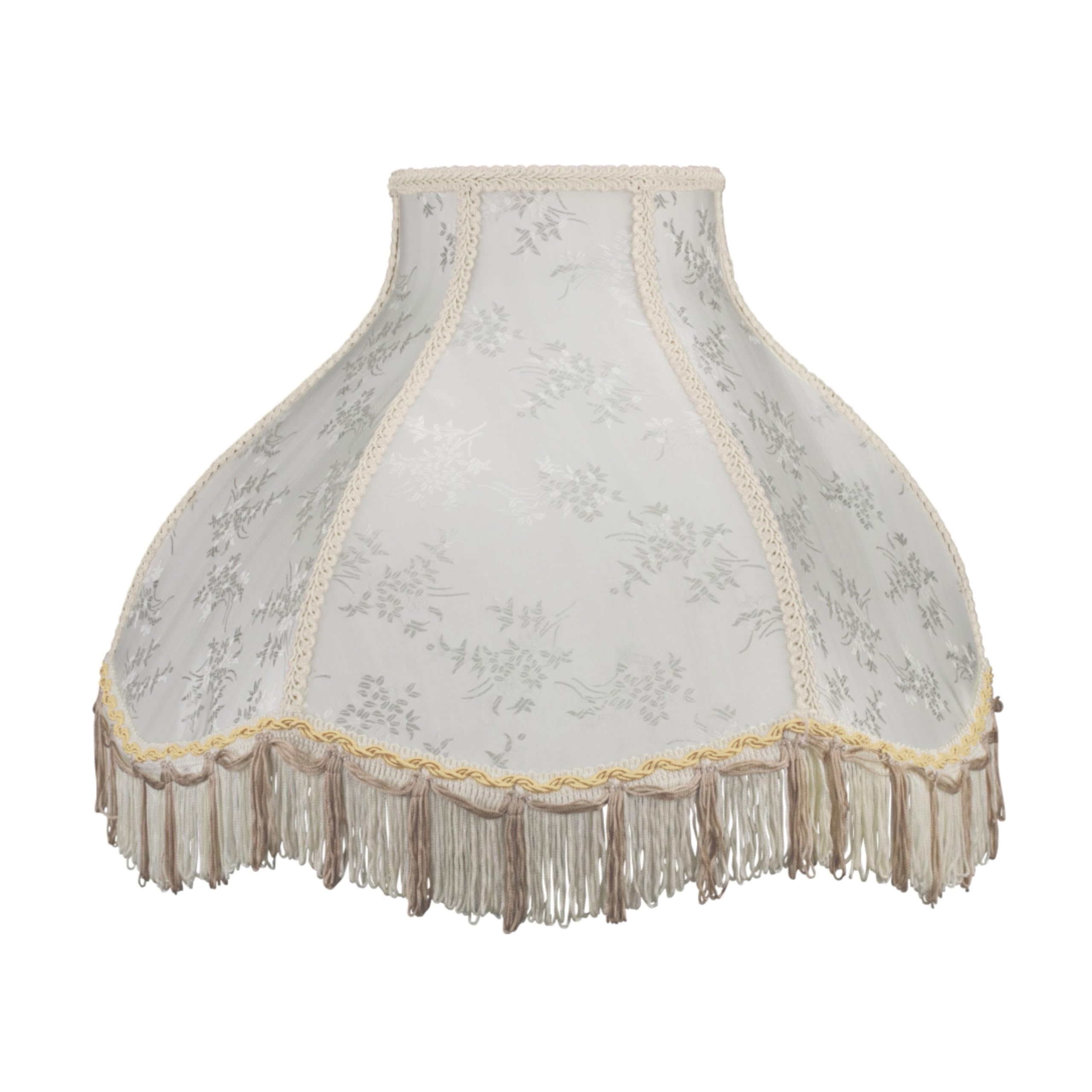 Aspen Creative 30043A Transitional Scallop Bell Shape Spider Construction Lamp Shade In Beige, 17&quot; Wide (6&quot; X 17&quot; X 12&quot;)