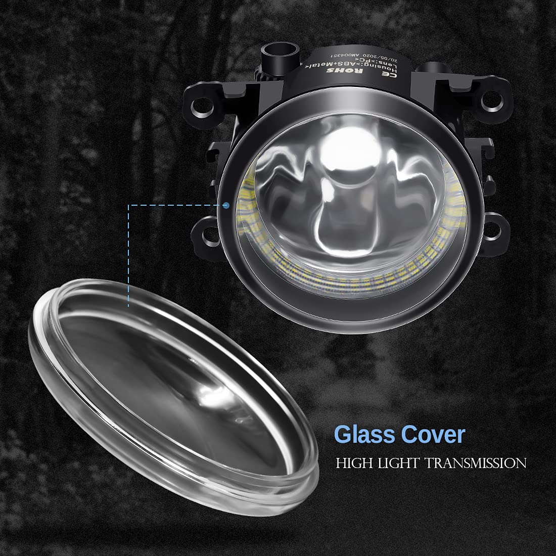 Cawanerl 2in1 Halo Ring Fog Lights LED with Angel Eye DRL for Honda Acura Models 12-15, Includes 33900-T0A-A01, 33901-TY