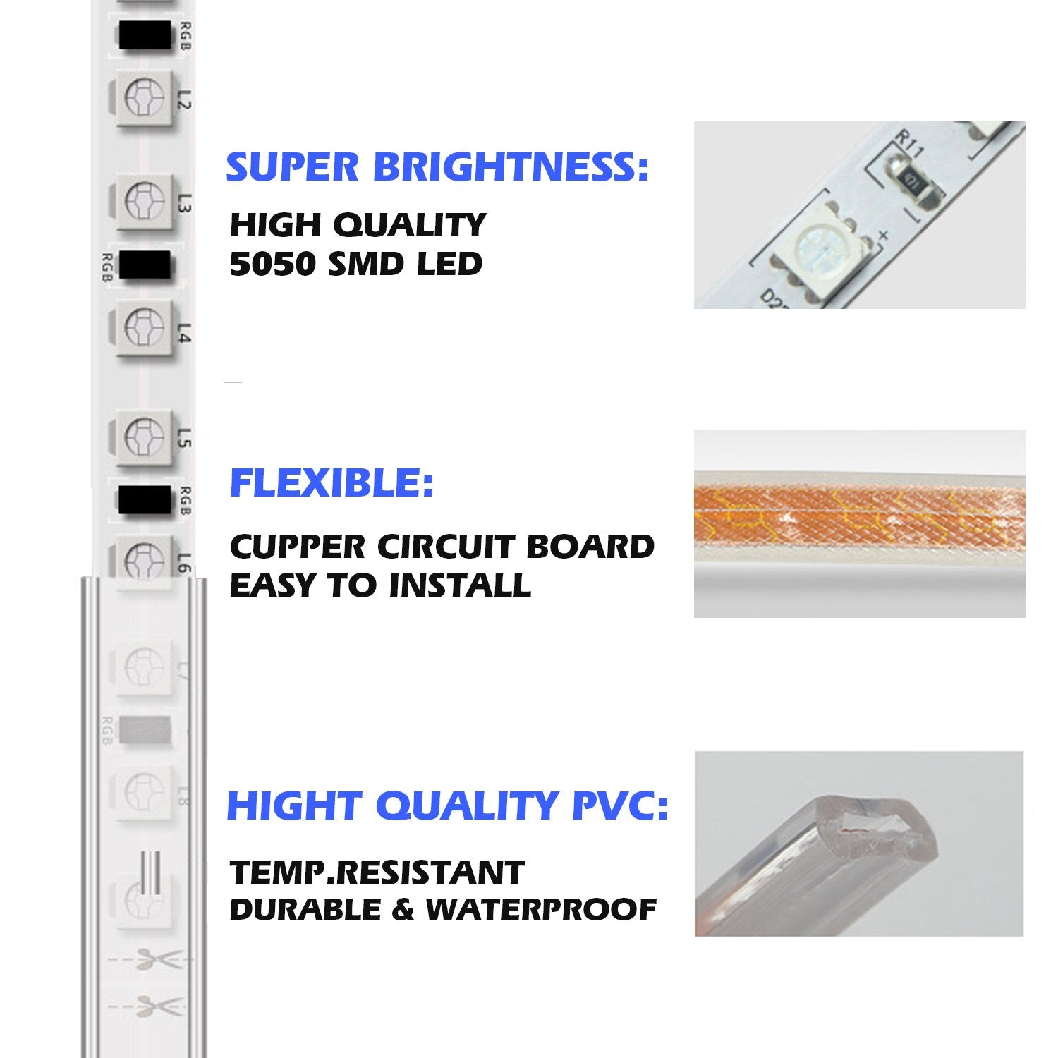 Kertme Led Strip Lights, Waterproof & Dimmable, 50M/164Ft, Natural White 4000K, 23 Keys Remote For Home/Garden/Building Decoration