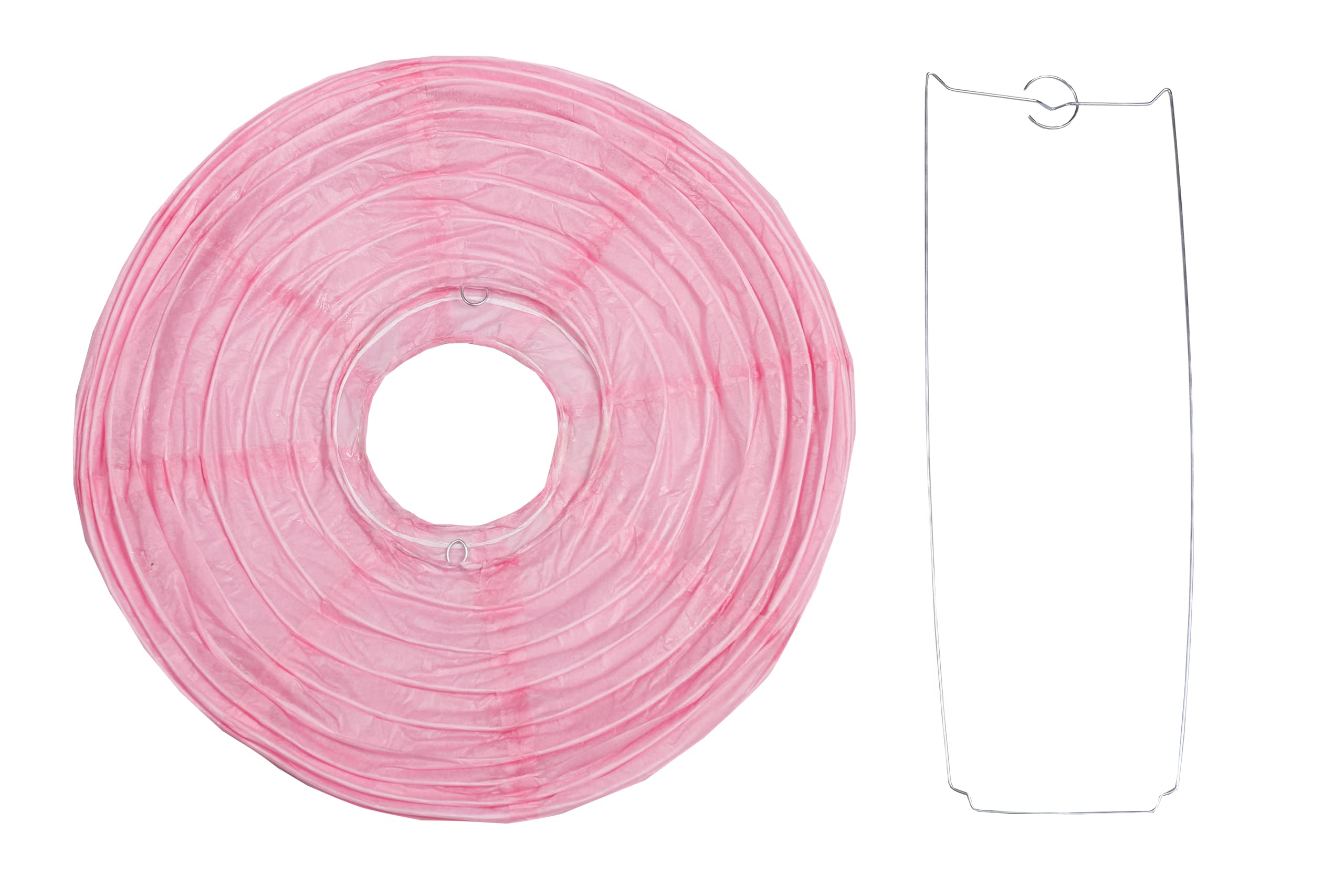 Pack Of 3 Round Paper Lanterns Lamp Wedding Birthday Party Decoration (Baby Pink, 12''/30Cm)