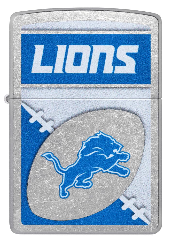 Zippo Nfl Detroit Lions Street Chrome Pocket Lighter