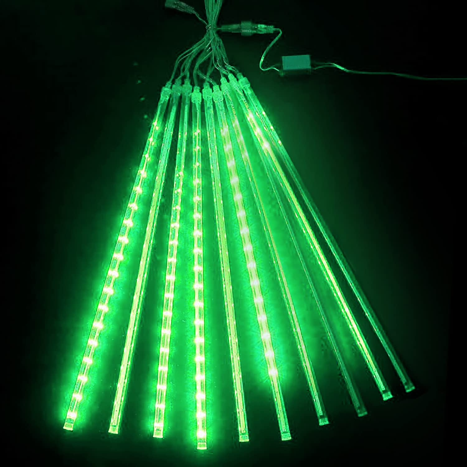 Roytong Christmas Lights, Meteor Shower Lights 20 Inch 10 Tube 540 Led Rain Falling Icicle Cascading Lights For Xmas Tree Halloween Decoration Wedding Party, Christmas Decorations Outdoor Yard