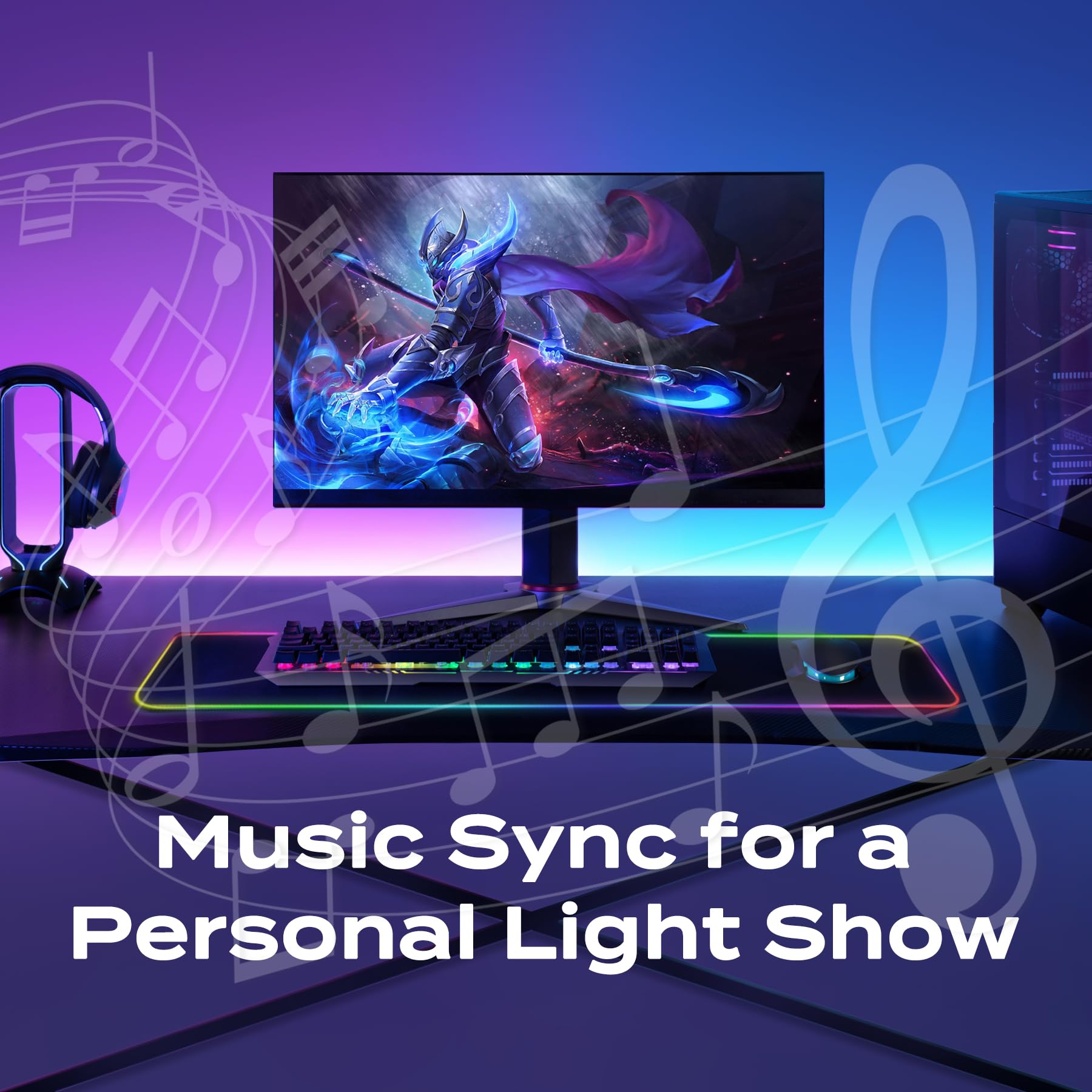 BRIGHTLUX RGBIC COB LED Strip Light - 16.4ft Flexible Color Changing, Music Sync, Indoor/Outdoor Decor, Model 0220-0118