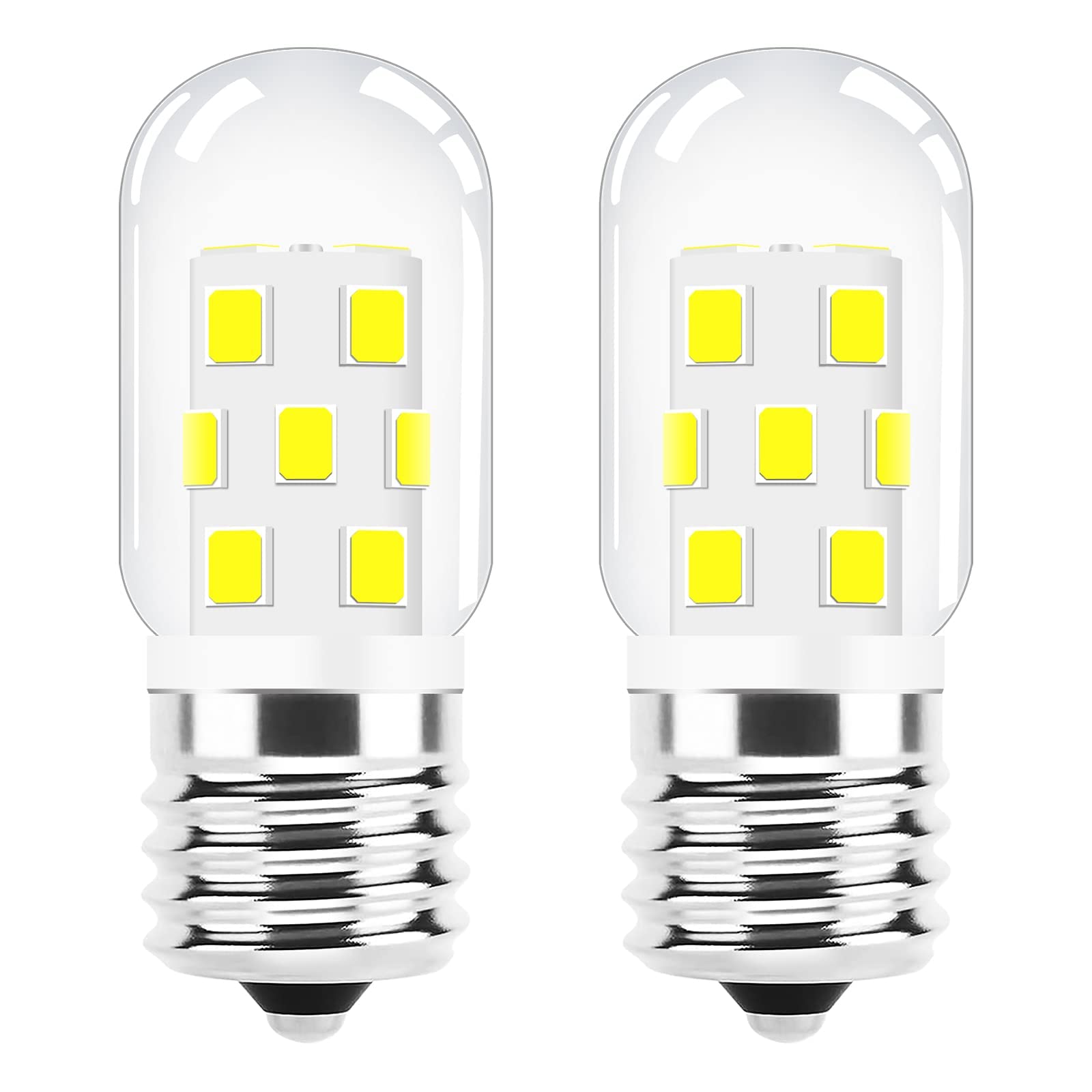 TAIYALOO LED Microwave Light Bulb 3W 380LM Dimmable E17 Daylight White 6000K Pack of 2