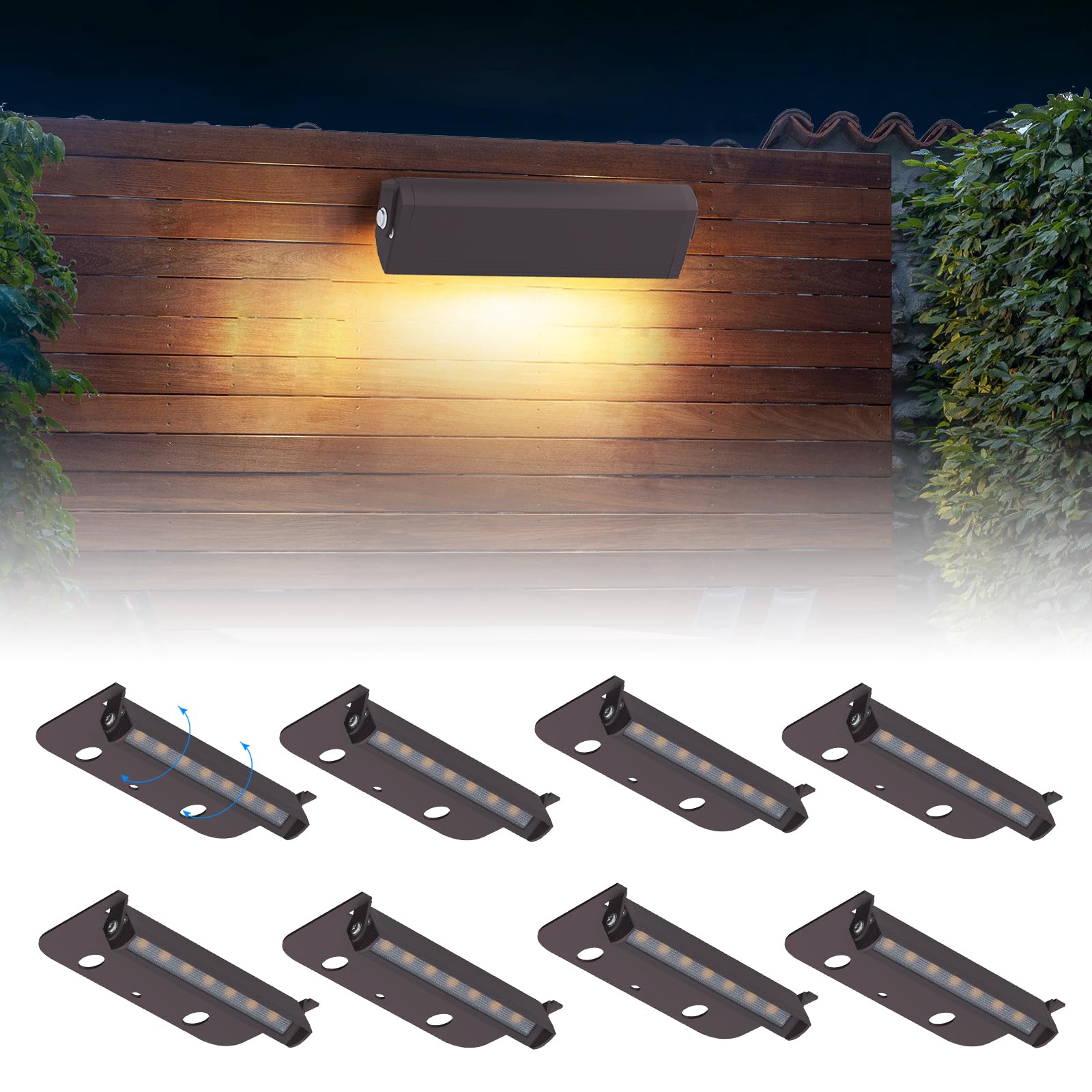 Kwinmyso 8 Packs 4Inch Led 1.8W Hardscape Lighting,12V Ac/Dc Low Voltage Retaining Wall Light Paver Lighting,2700K Soft White Outdoor Step Light,50,000 Hours Lifespan
