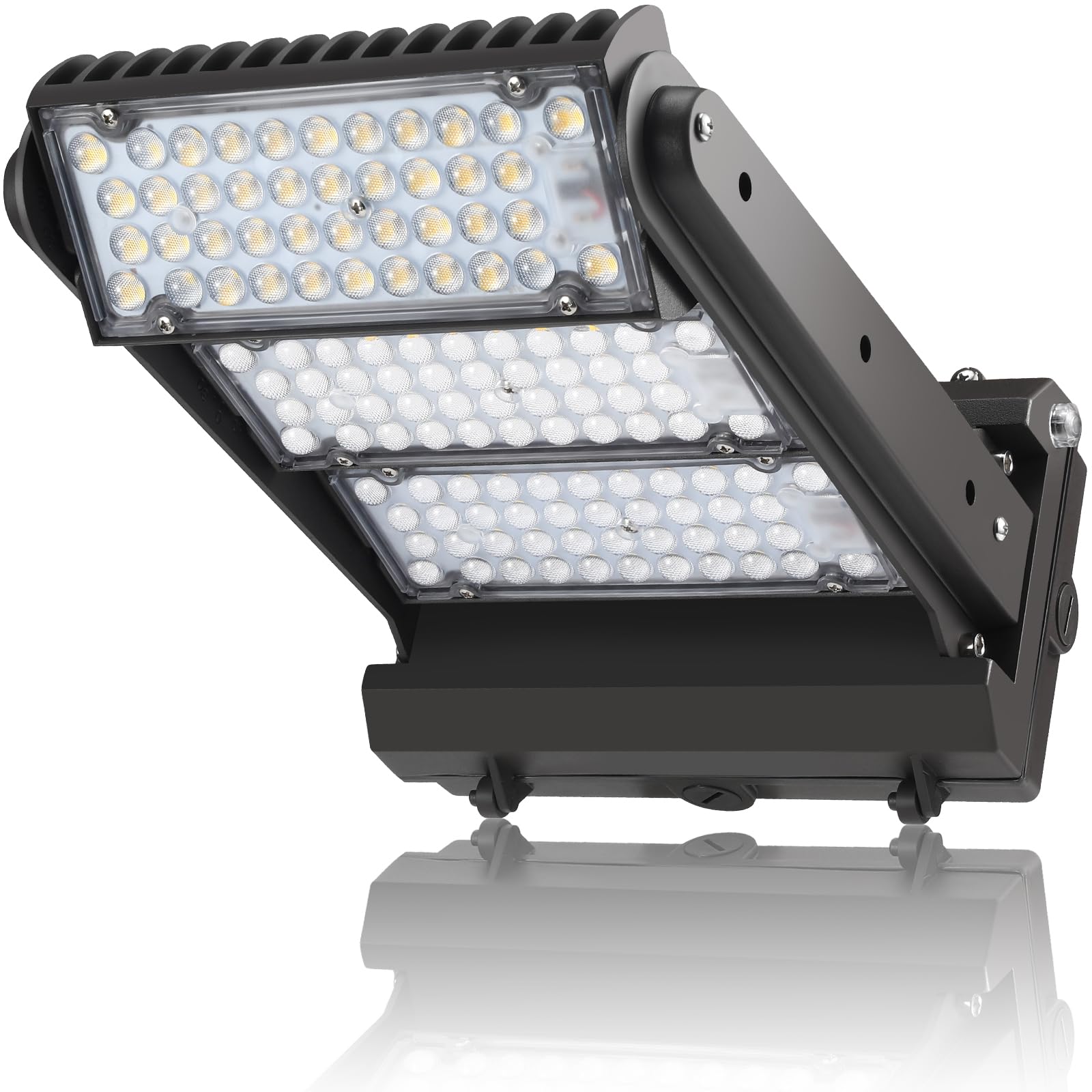 Dusk to Dawn 200W Rotatable LED Wall Pack Light, 5000K 28000LM 800-1000W HPS/HID Equiv, ETL Adjustable Head Outdoor LED Wallpack