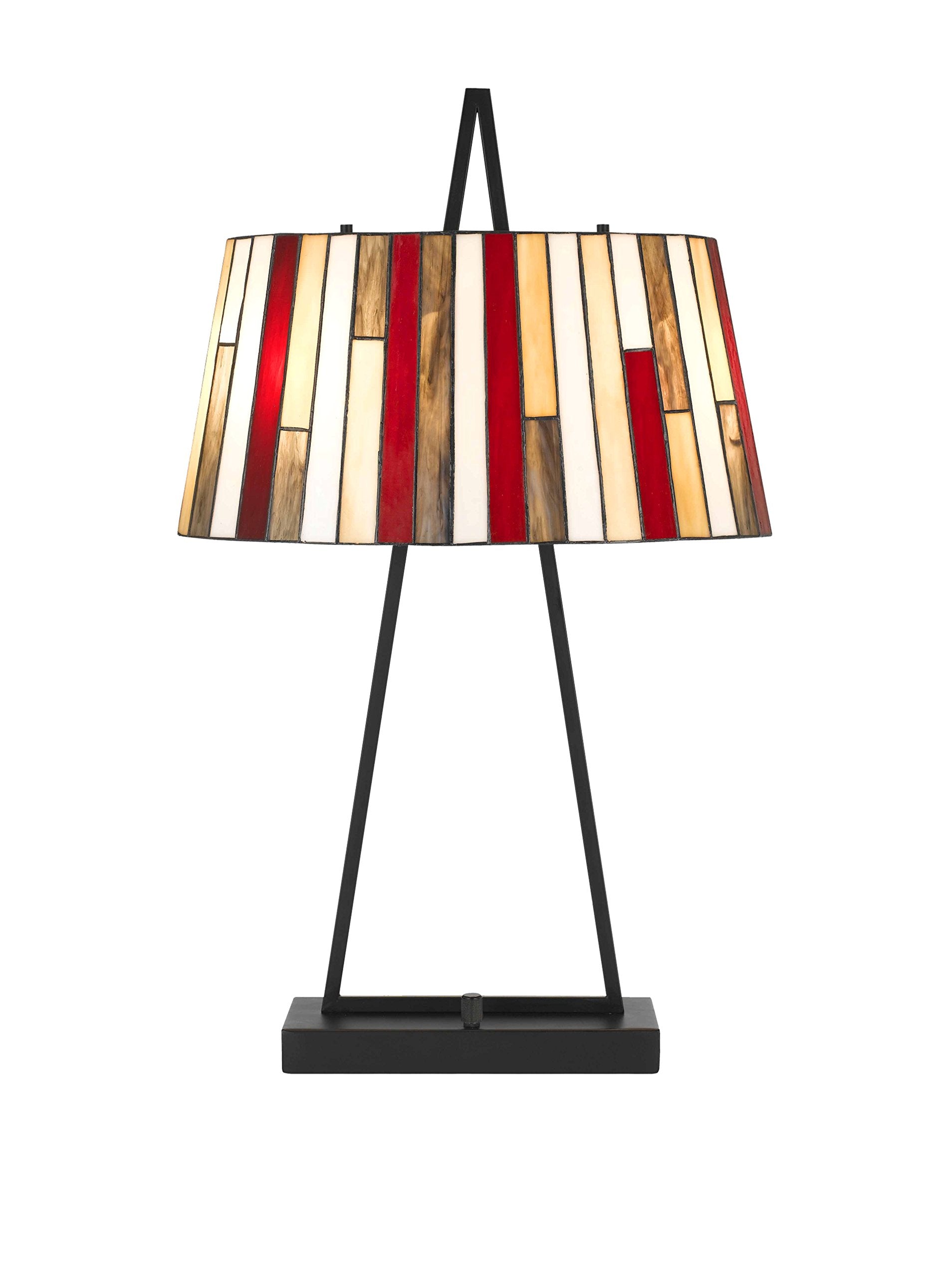Cal Lighting Tiffany Table Lamp, 28.5", Black
