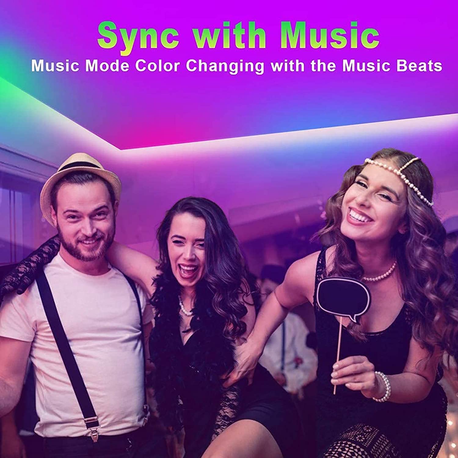 Tenmiro 130ft LED Strip Lights - Smart RGB Light Strips with App Control, Music Sync, Color Changing for Bedroom & Party Decor