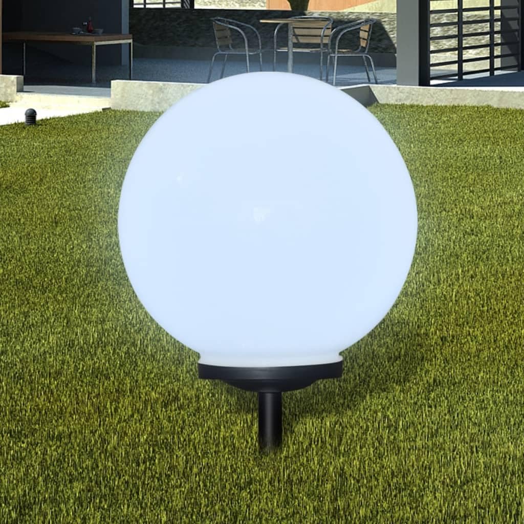 vidaXL Outdoor Pathway Lamp LED Solar Powered 15.7in White Model 40866