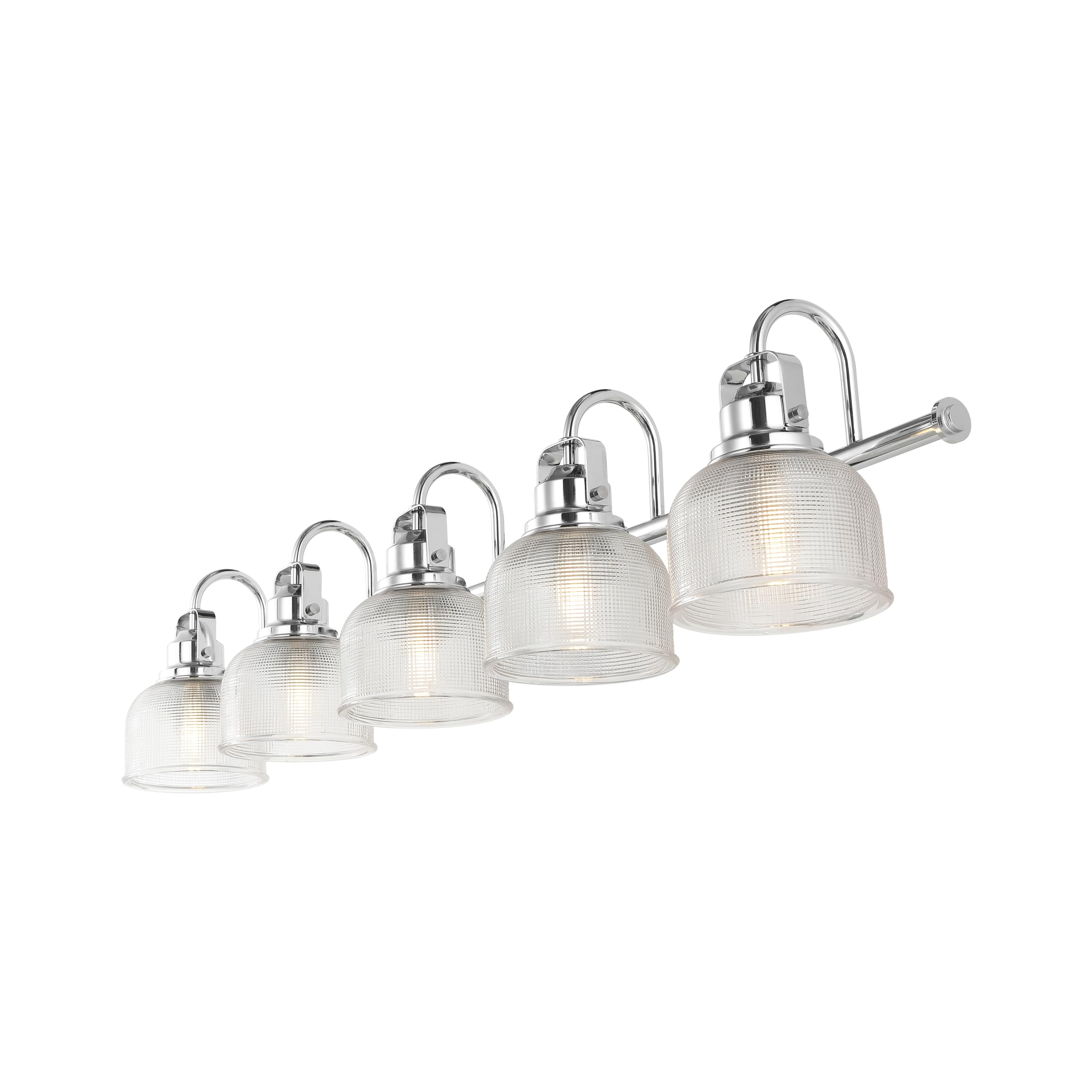 JONATHAN Y 5-Light LED Vanity Light, Metal/Glass, Chrome, Model JYL7903A