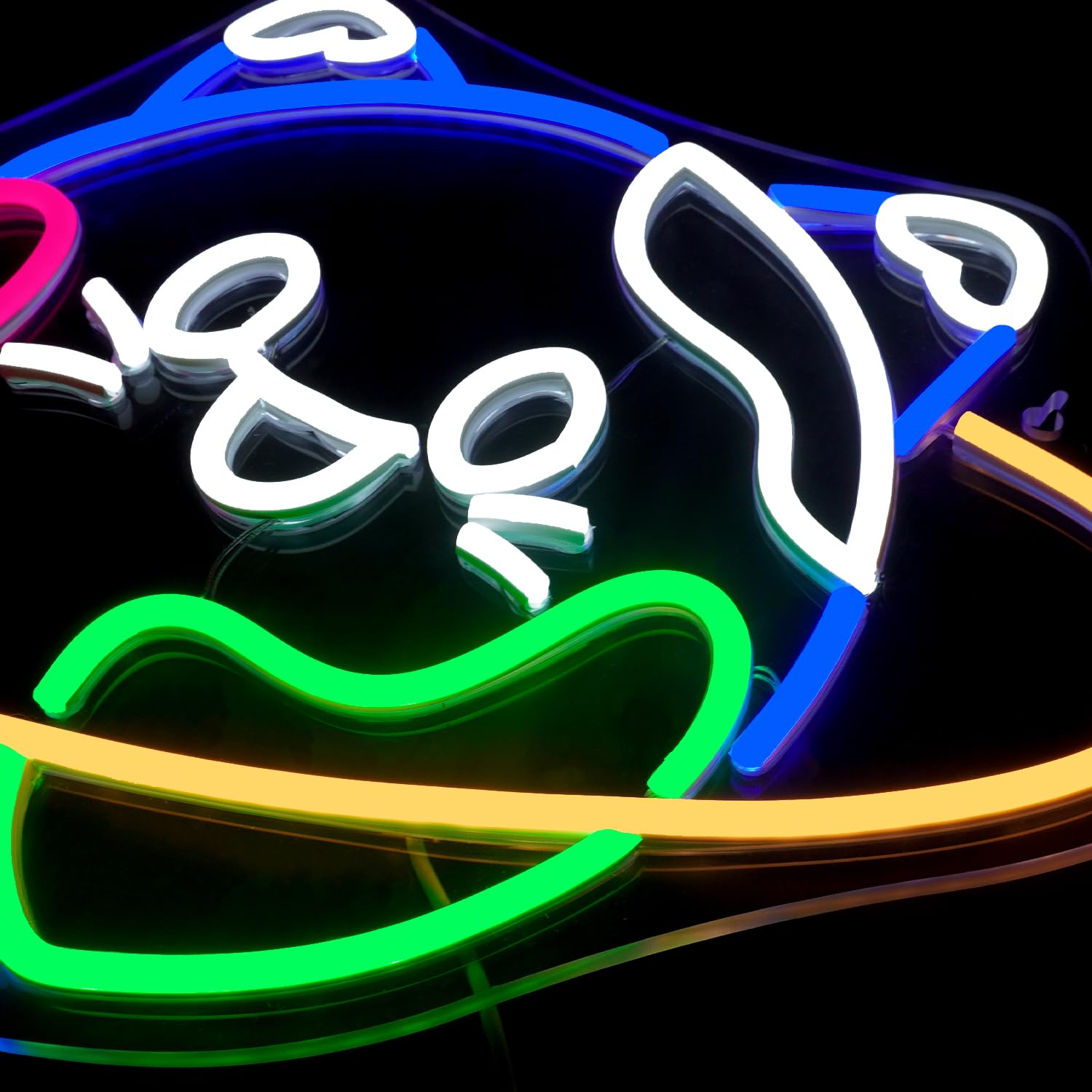 LUCUNSTAR Neon Cat Sign - USB Powered, Adjustable Brightness, Plastic Wall Decor for Home, Bedroom, Pet Shop, Cute Design