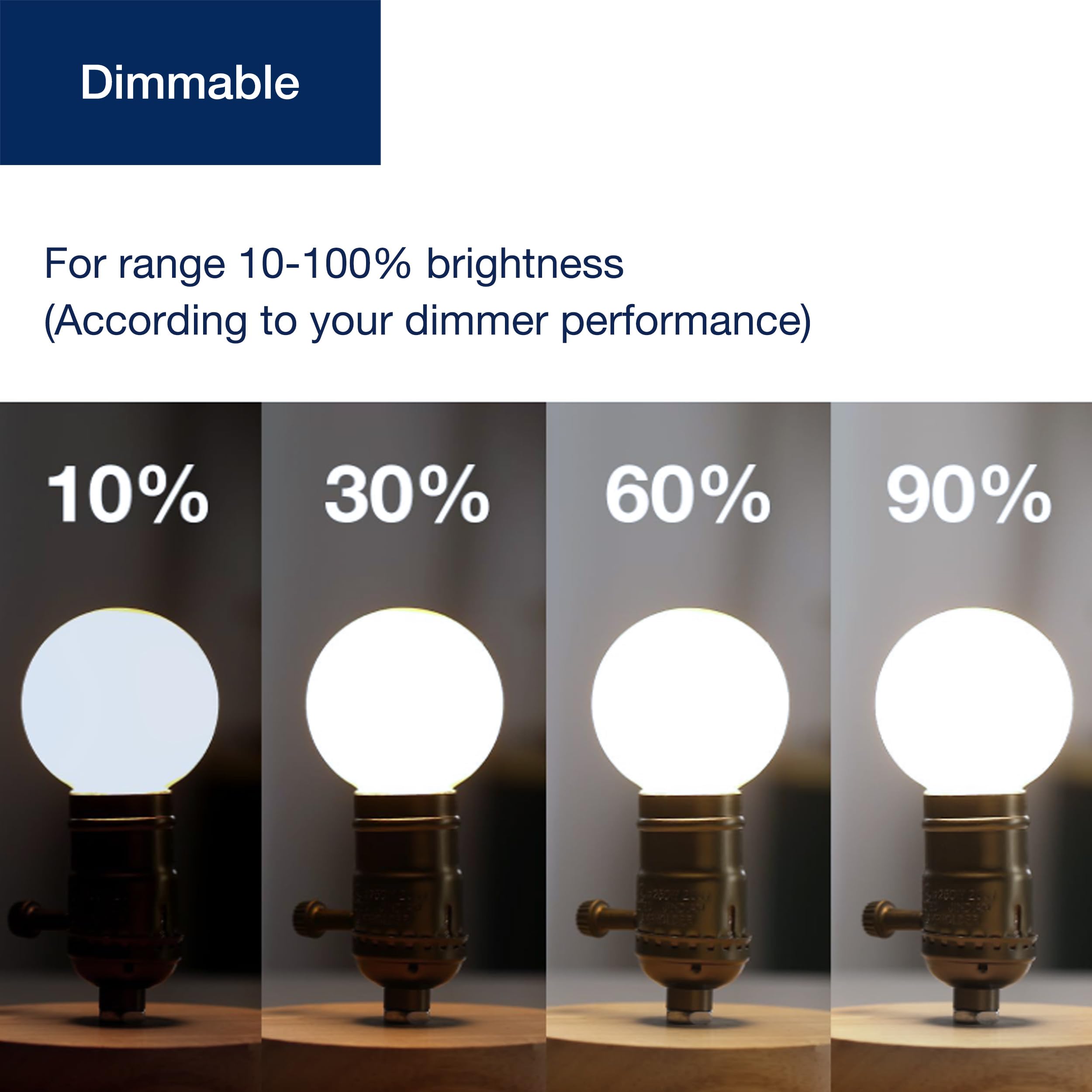Flsnt Dimmable Led Candelabra Bulbs 60W Equivalent, G16 1/2 Led E12 Chandelier Light Bulbs For Bedroom, Bathroom, 550Lm, Cri90, 5.5W, Ac 120V, 6 Pack, 4000K Cool White