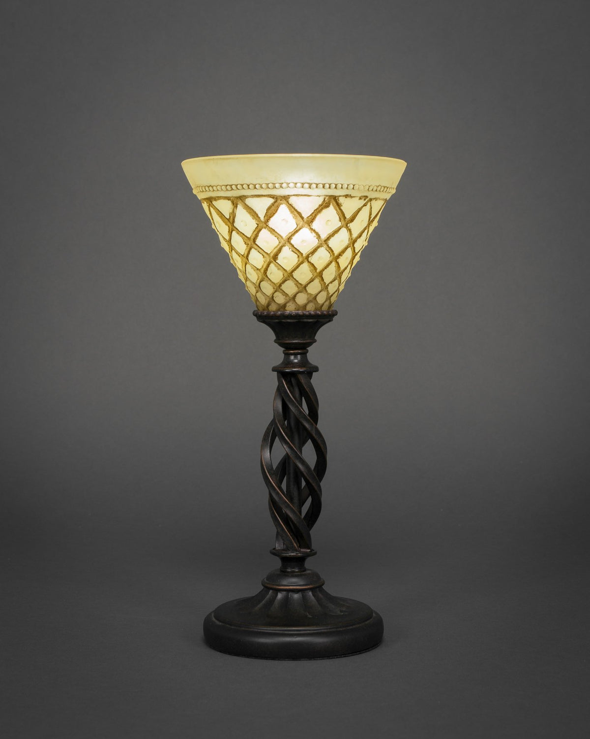 Toltec Lighting Elegante 1 Light Table Lamp in Dark Granite (61-DG-7185)