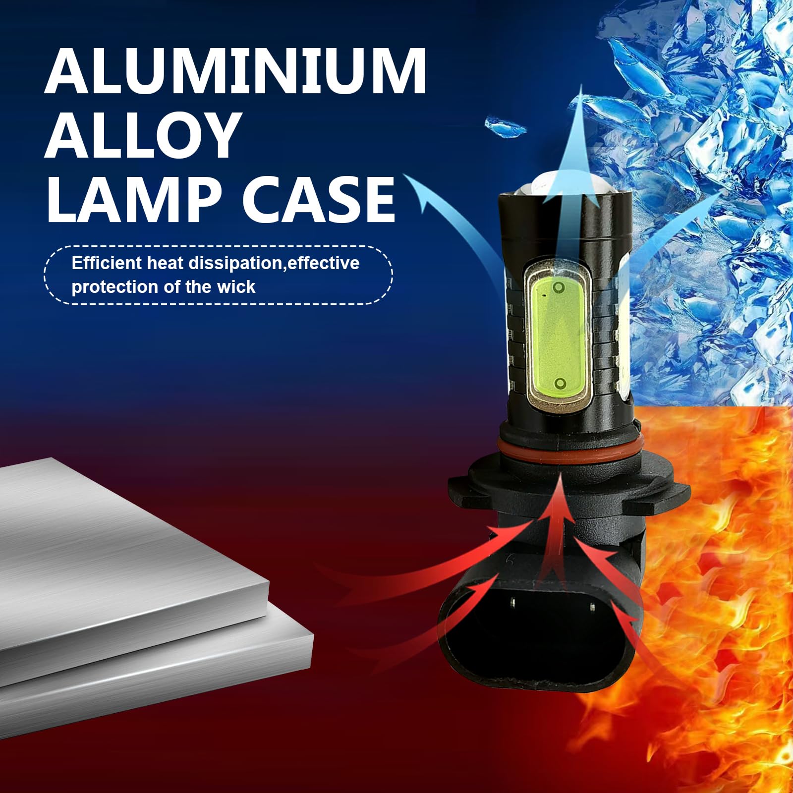 Anyhut H11 LED Fog Light Bulb 360° Full Illumination 7.5W 6000K Waterproof Ice Blue/White/Yellow