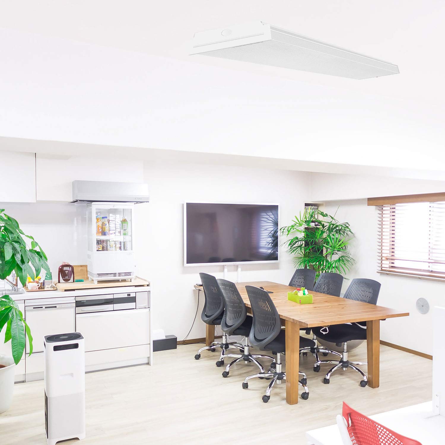 Faithsail 60W Led Wraparound Light - 4Ft Office Lights, 7200 Lumens 4000K, 4 Foot Flush Mount Led Wrap Shop Puff Ceiling Lightin