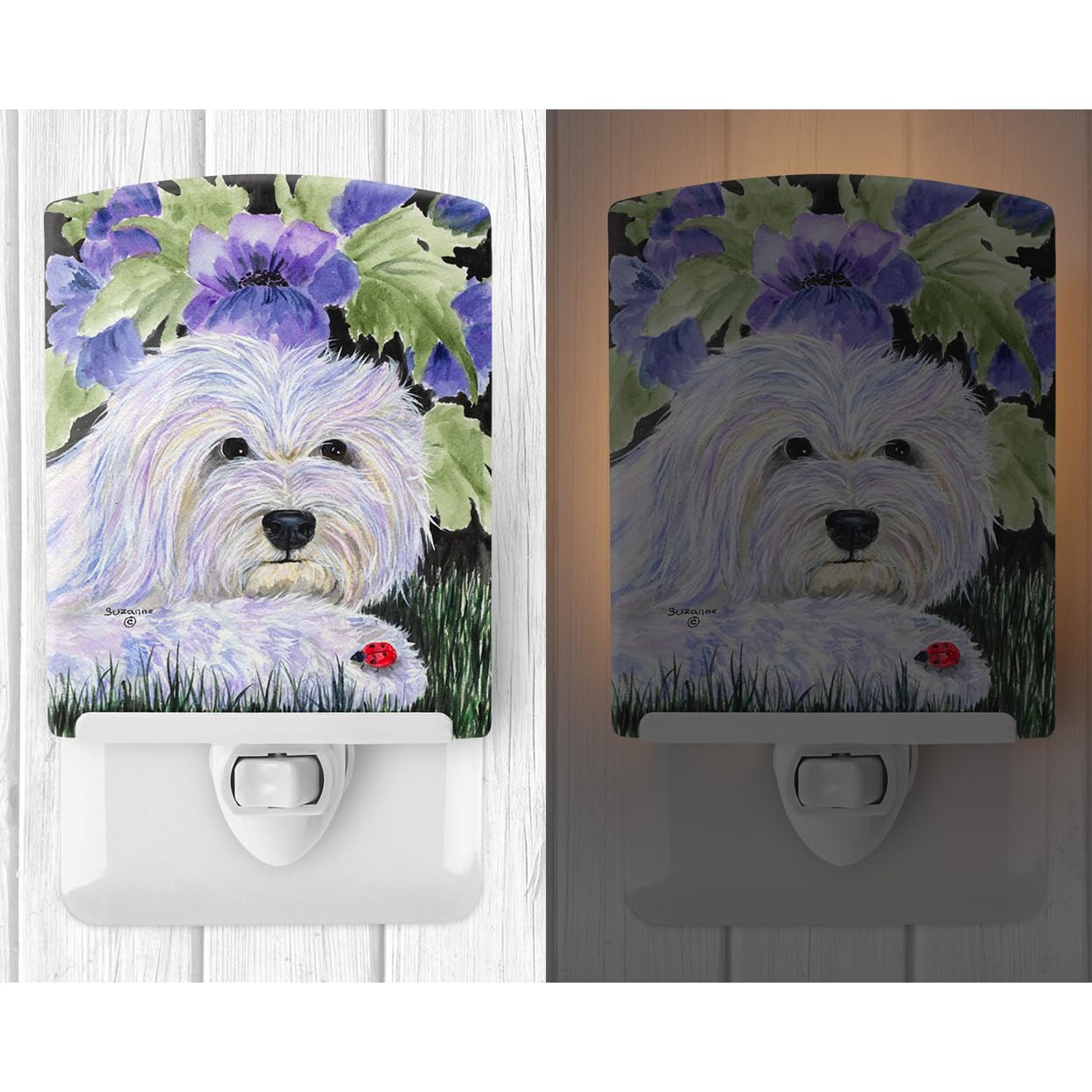 Carolines Treasures Ceramic Night Light, UL-Certified, 6x4x3 inches, Multicolor, Model SS8349CNL