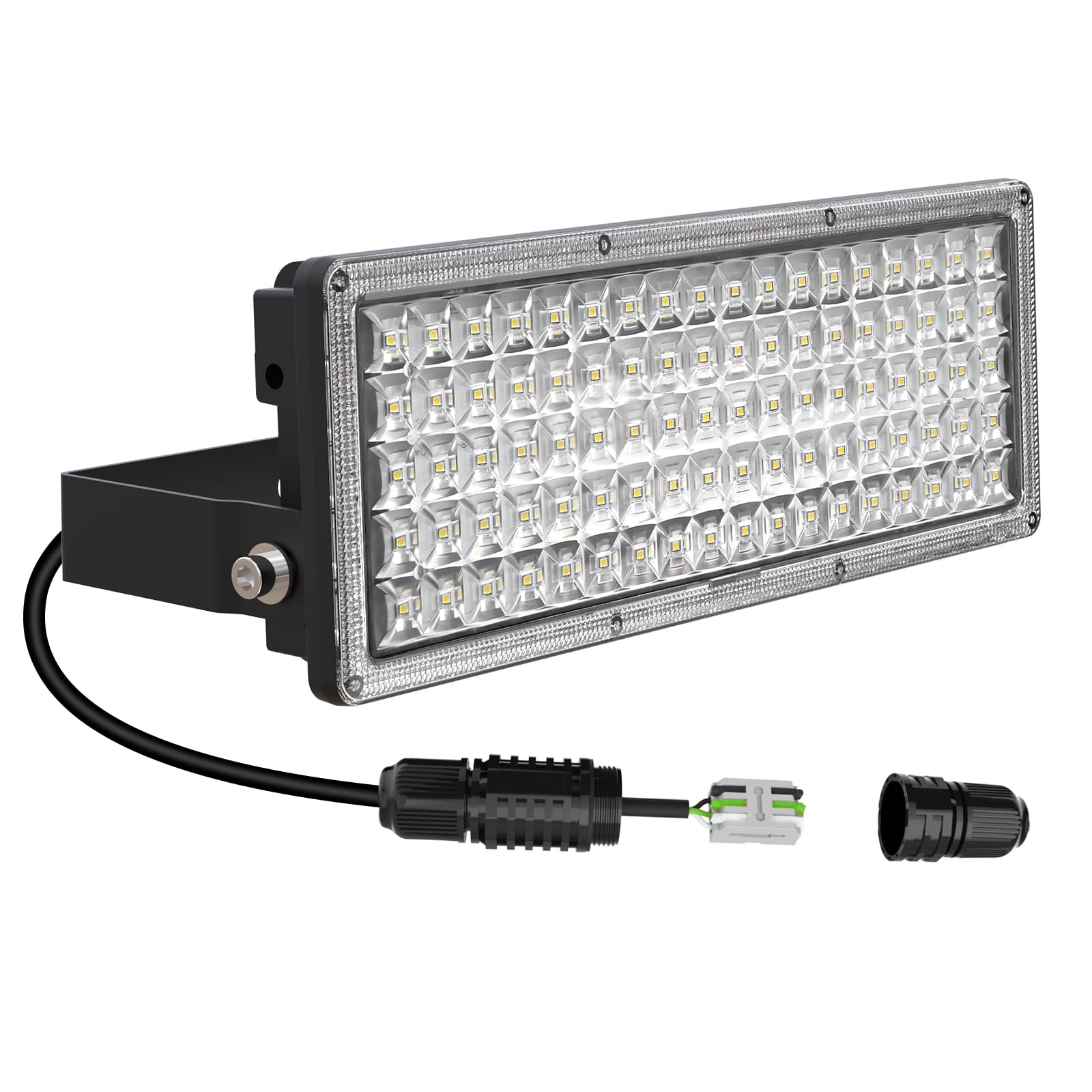 Kekeou 100W LED Flood Lights Outdoor  14000LM Arena Lights Bright Stadium Light  6500K Daylight White IP67 Waterproof Exterior Field Lighting for Garage  Yard