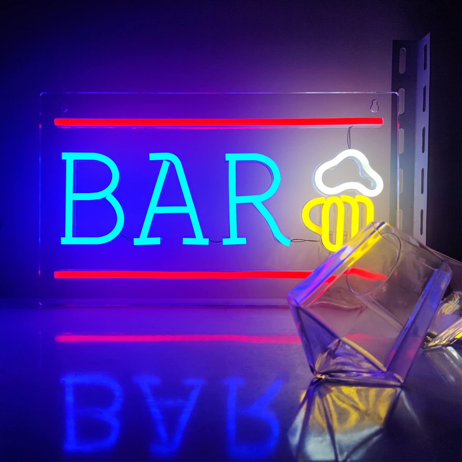 Bar Neon Sign, Beer Led Neon Light For Wall Decor, Usb Powered Neon Bar Signs, Acrylic Bar Neon Lights For Man Cave, Bedroom, Home Bar, Store, Club, Bistro, Party, Christmas
