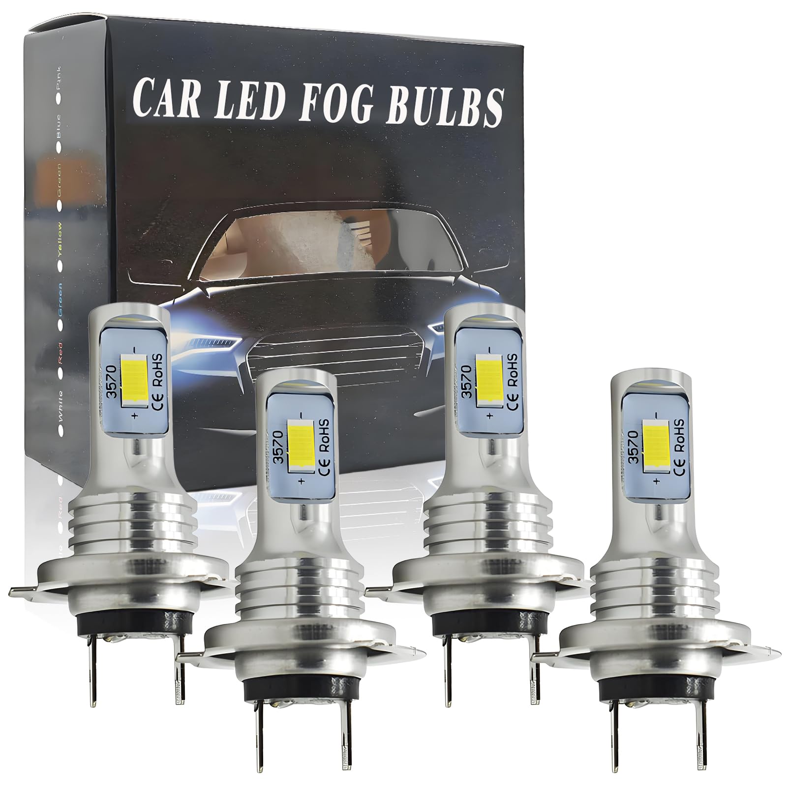 INXXDMJ Compatible with 2016 2017 2018 Hyundai Tucson Hi/Lo Beam Bulbs, 300% Brightness 10000LM 6000k white light,H7 high beam a
