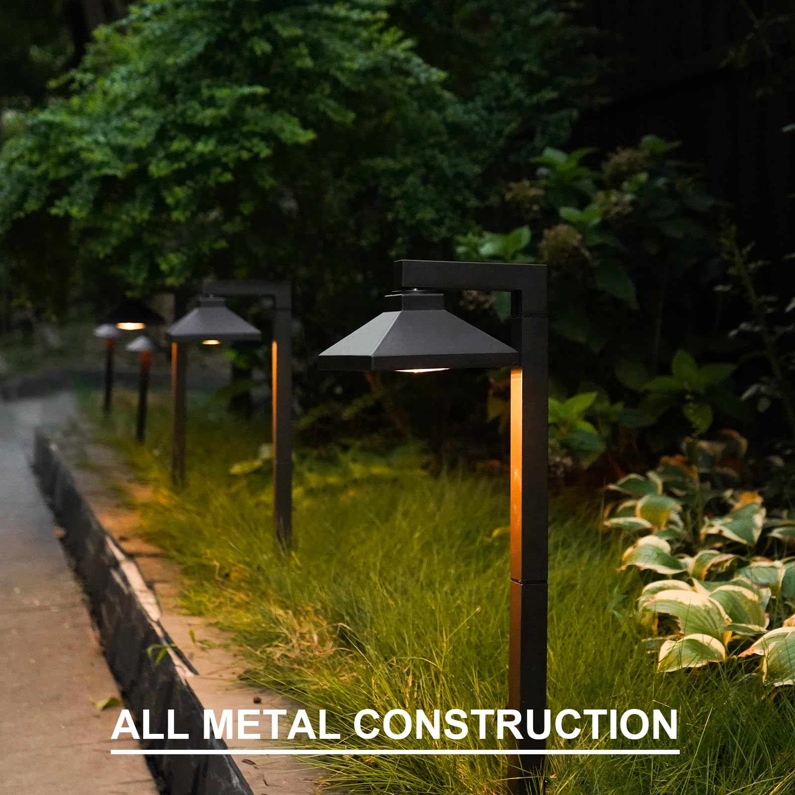 GOODSMANN Low Voltage Landscape Lights 2 Pack, 1.5W LED, 100 Lumen, Warm White, Metal, Model 9121-11502-02A, Brown
