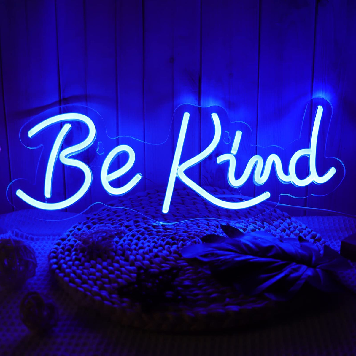 JFLLamp Be Kind Neon Signs for Wall Decor Neon Lights for Bedroom Led Signs Suitable for Living Room Man Cave Beer Bar Gameroom Hotel Birthday Party Restaurant Wedding Christmas 17.5 * 7 Inch(Blue)