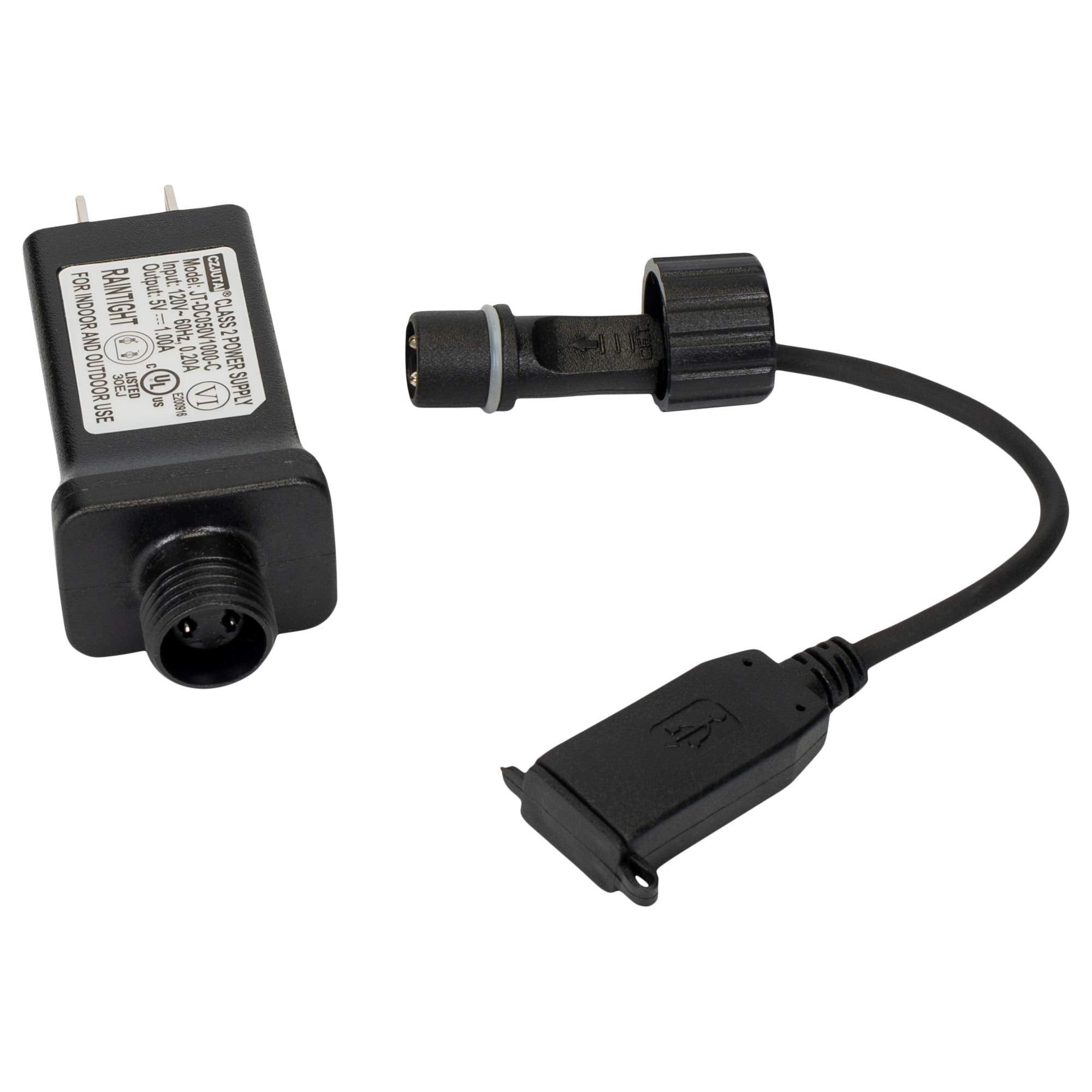 Roman USB UL Plug Adaptor Indoor/Outdoor IP44 5V