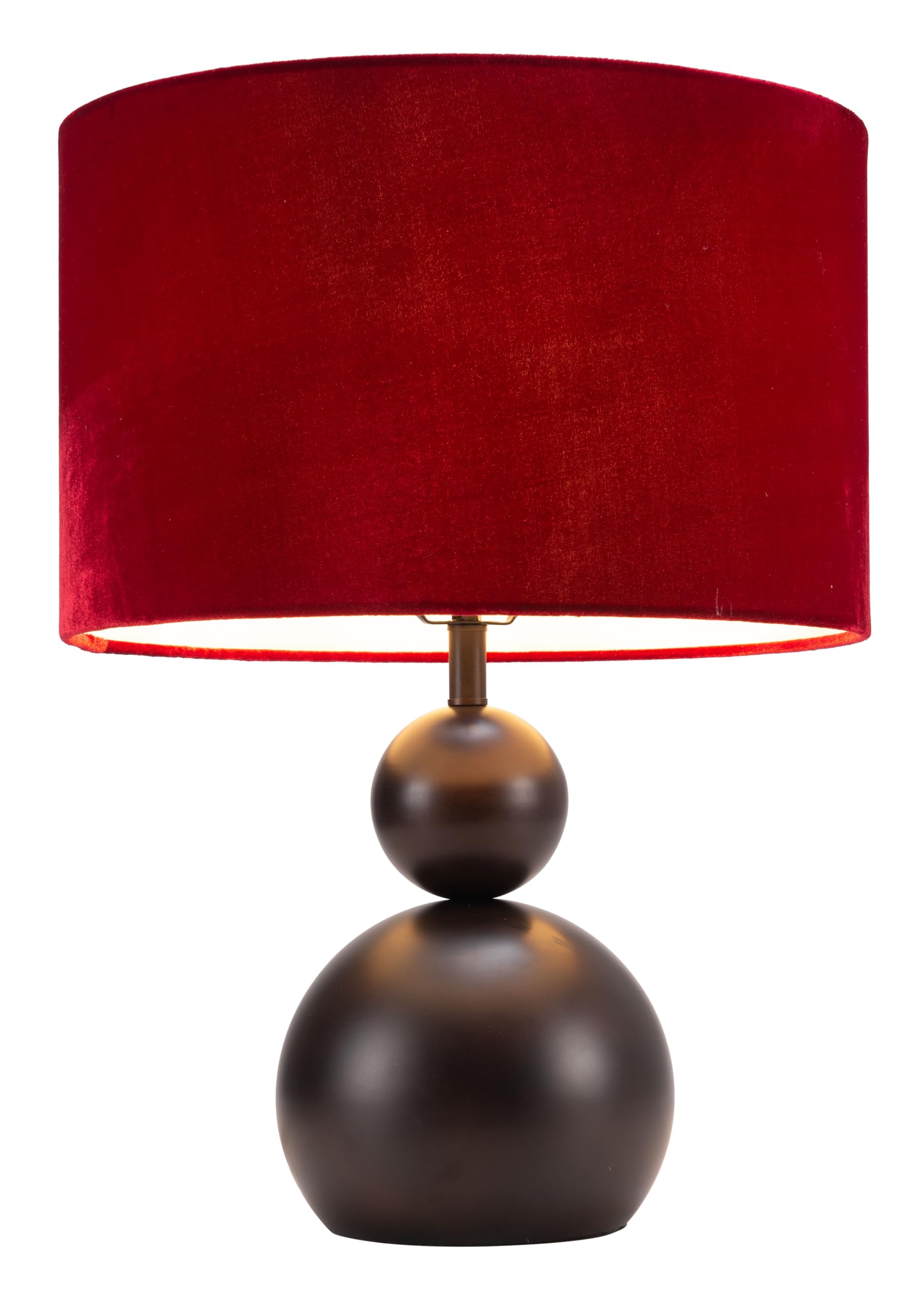 Zuo Shobu Red Metal Table Lamp - Medium Size, Stylish Lighting For Home Decor