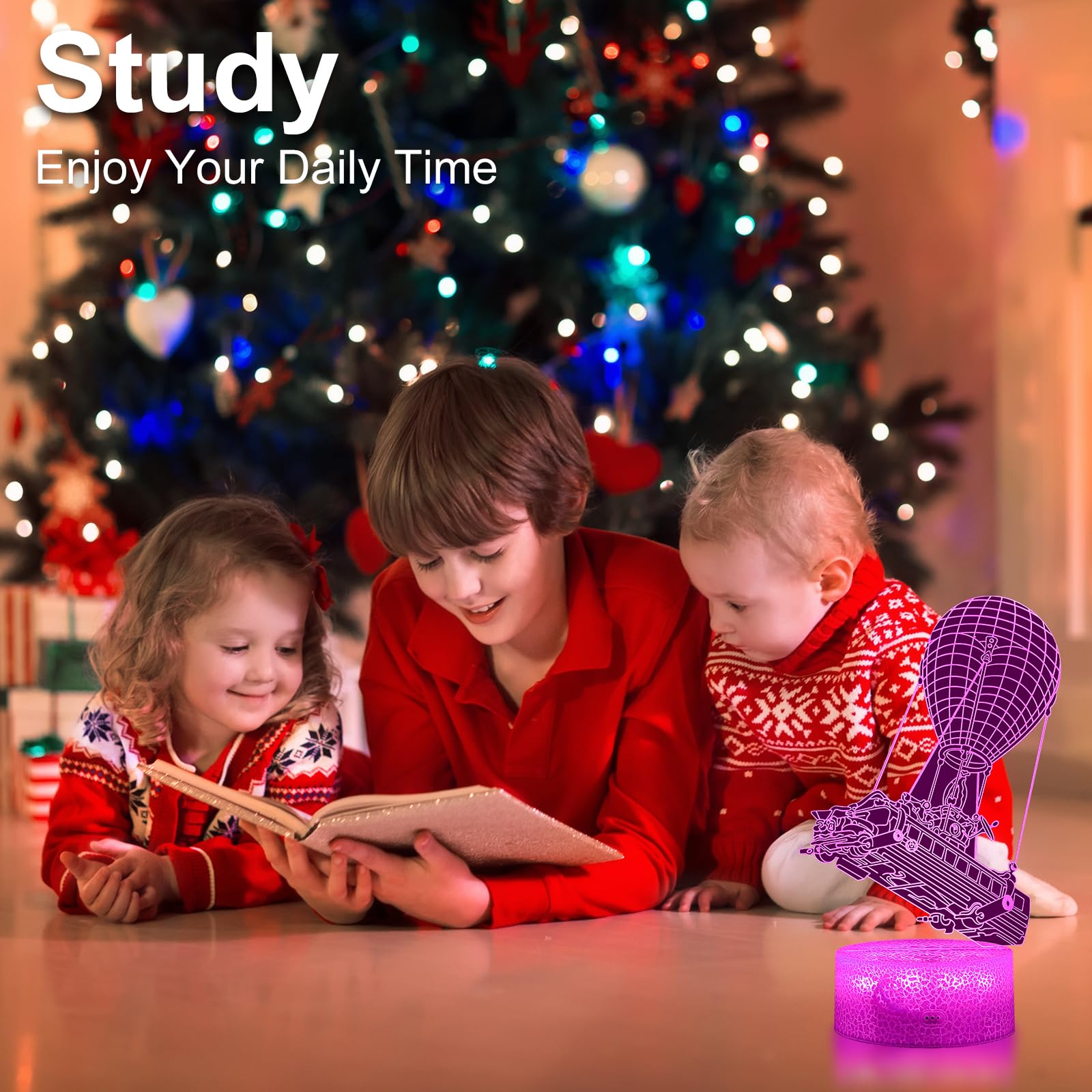 ZIXEAR 3D Illusion Lamp with Remote & Touch Control, 16 Colors, USB & Battery Powered, Model Bailei-3d-zx, Kids Night Light