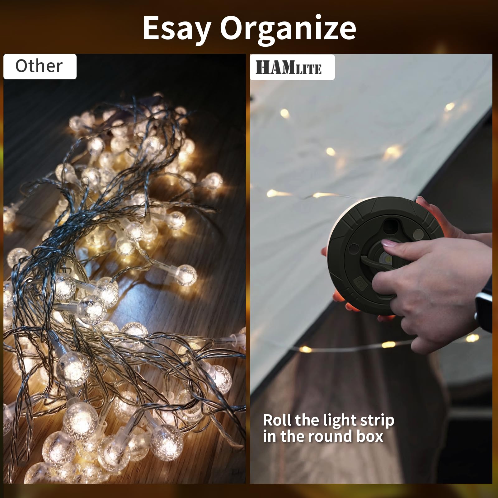 Hamlite Camping Light String, 3 In 1 Camping Light Rechargeable(29.5Ft), Rgb Portable Outdoor String Lights, Durable Tent Fairy