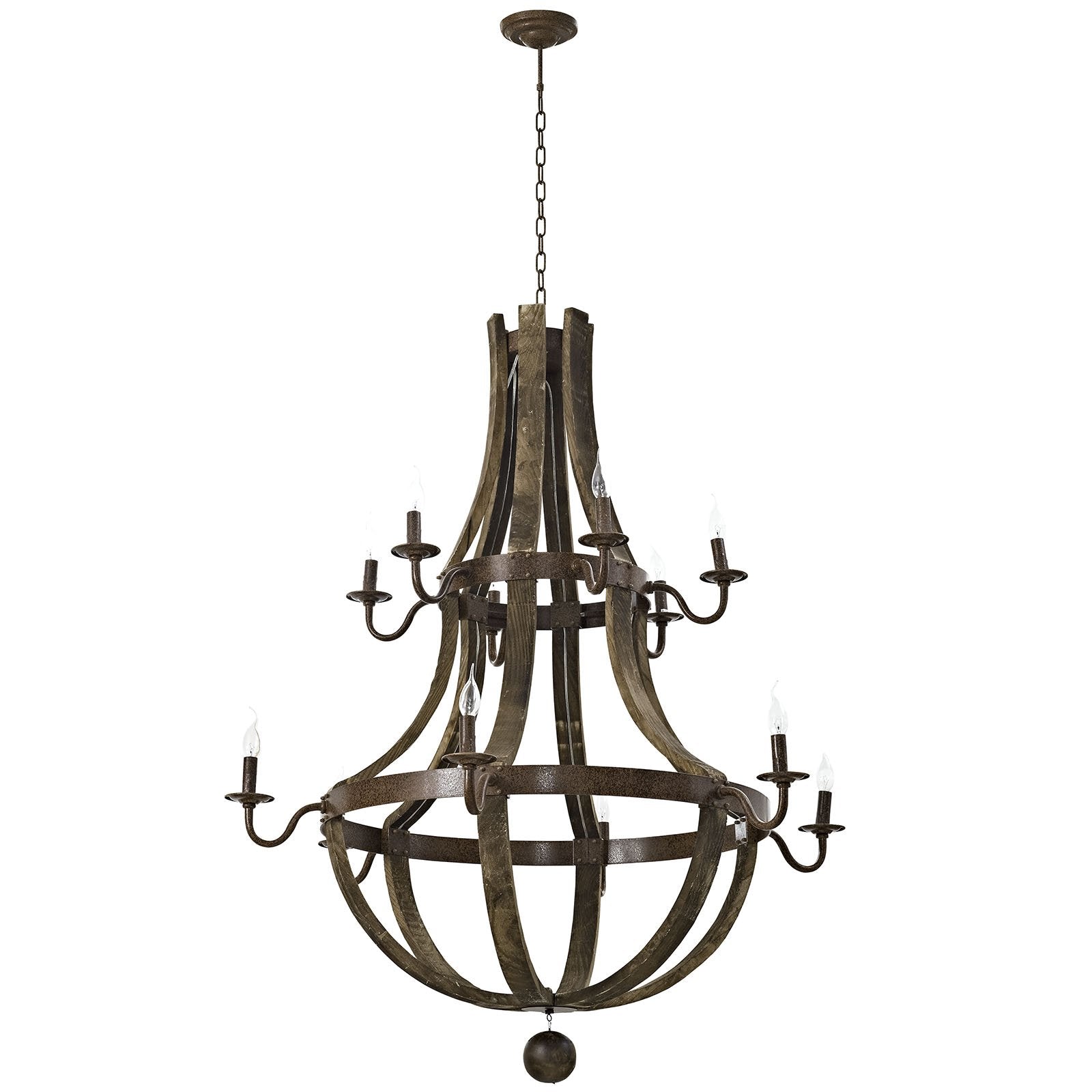 Modway EEI-2109-BRN Modway Trebuchet Chandelier, 37.5 x 37.5 x 132, Brown