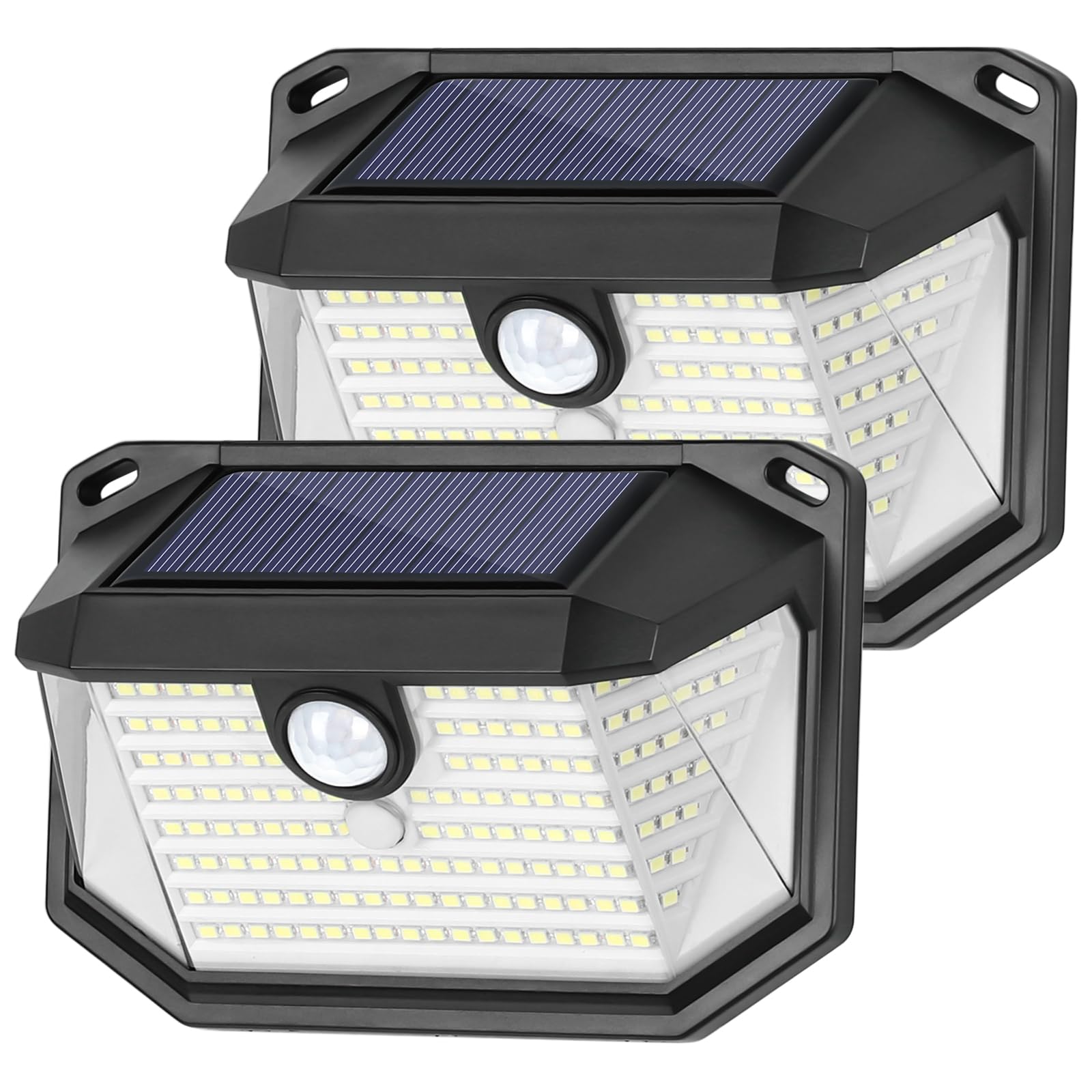 Solar Outdoor Lights, 2-Pack Super Bright 178 LEDs Motion Sensor Wall Light with 270? Wide Angle & 3 Modes, Waterproof Solar Pow