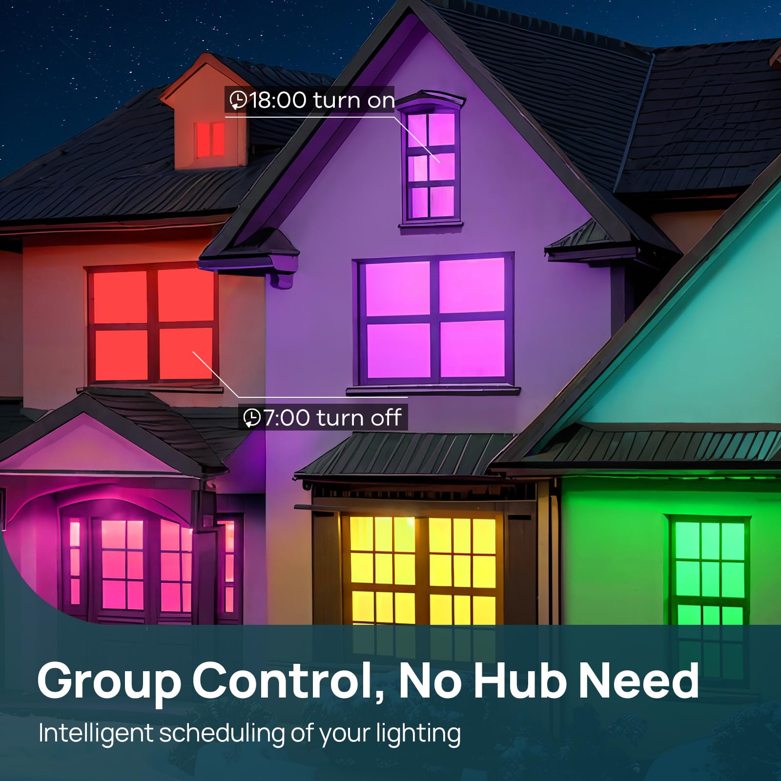 Linkind Smart Light Bulbs, 1100Lm (75W Equivalent) Smart Bulb, Work With Alexa & Google Home, Rgbtw Color Changing Bulbs Music Sync, 2.4Ghz Wi-Fi & Bluetooth, Led Alexa Light Bulbs 11W, A19 E26, 2Pack