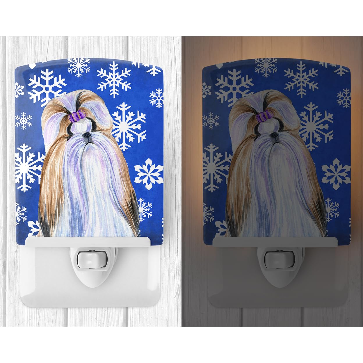 Carolines Treasures Shih Tzu Ceramic Night Light, UL-Certified, 6x4x3in, Multicolor, Model SS4603CNL