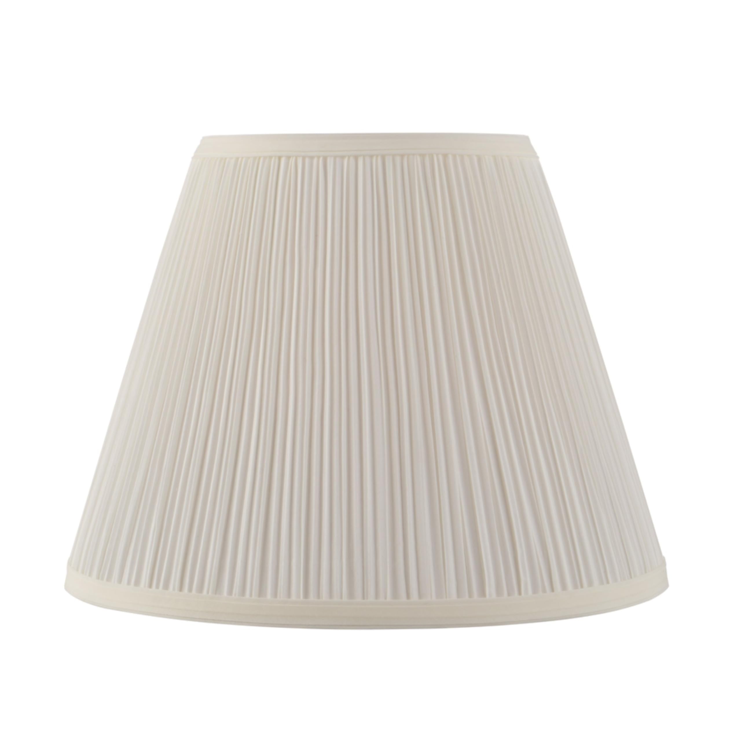 Aspen Creative 33055, Hardback Empire Transitional Spider Lamp Shade, Mushroom Pleated Off-White, 7" Top X 13" Bottom X 10" Slant
