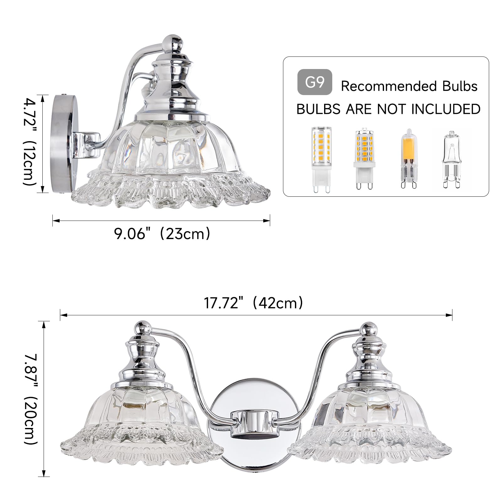Xiedun Chrome Vanity Light Chrome Bathroom Lights Vanity Lights For Bathroom Light Fixtures