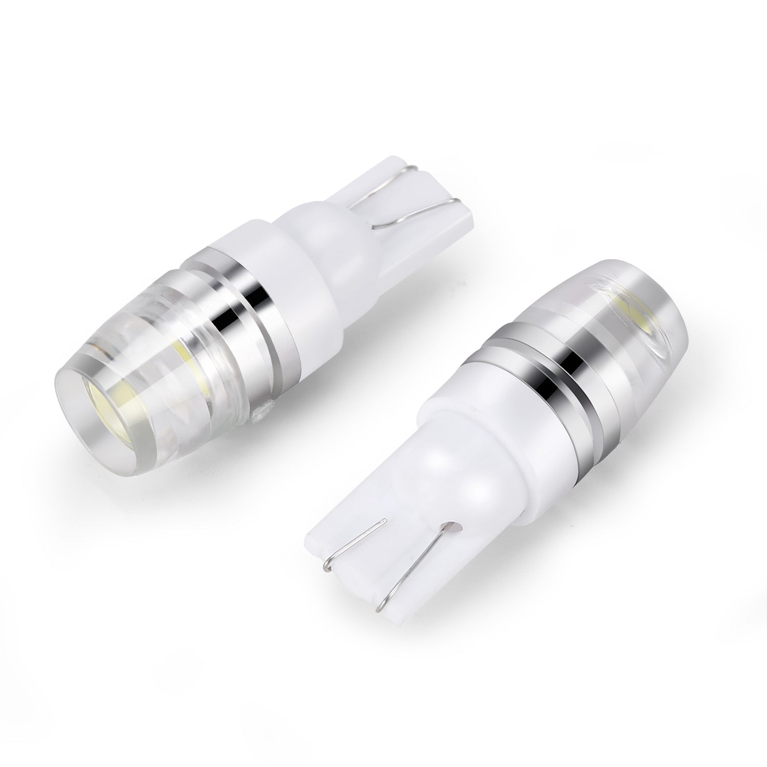 Gpct [10 Pieces Xenon Car Head Fog Light Bulb. Fits T10/T15/194/168/158/12256/12961/2821/825/W5W Socket, Built-In Dual 5730 Leds, Low Power Consumption, 50,000 Hours Working Time - 1 Year Warranty