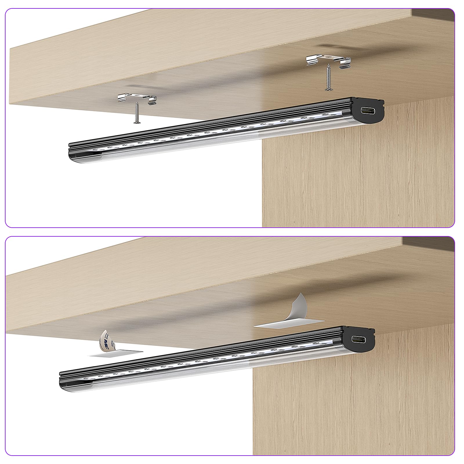 Onforu 2 Pack 10W Led Black Light Bar, 1Ft, Usb Blacklight Tube, Blacklight Bars With Switch, Black Light For Fluorescent Tapest