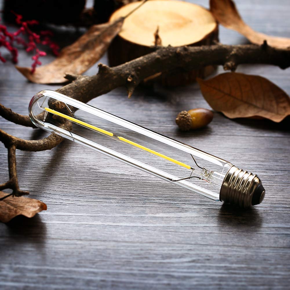 Dimmable 4W Led Tube Bulbs 4000K Daylight White, T10 Tubular Edison Style Led Filament Bulb, Vintage Light Bulbs 40 Watt Equival