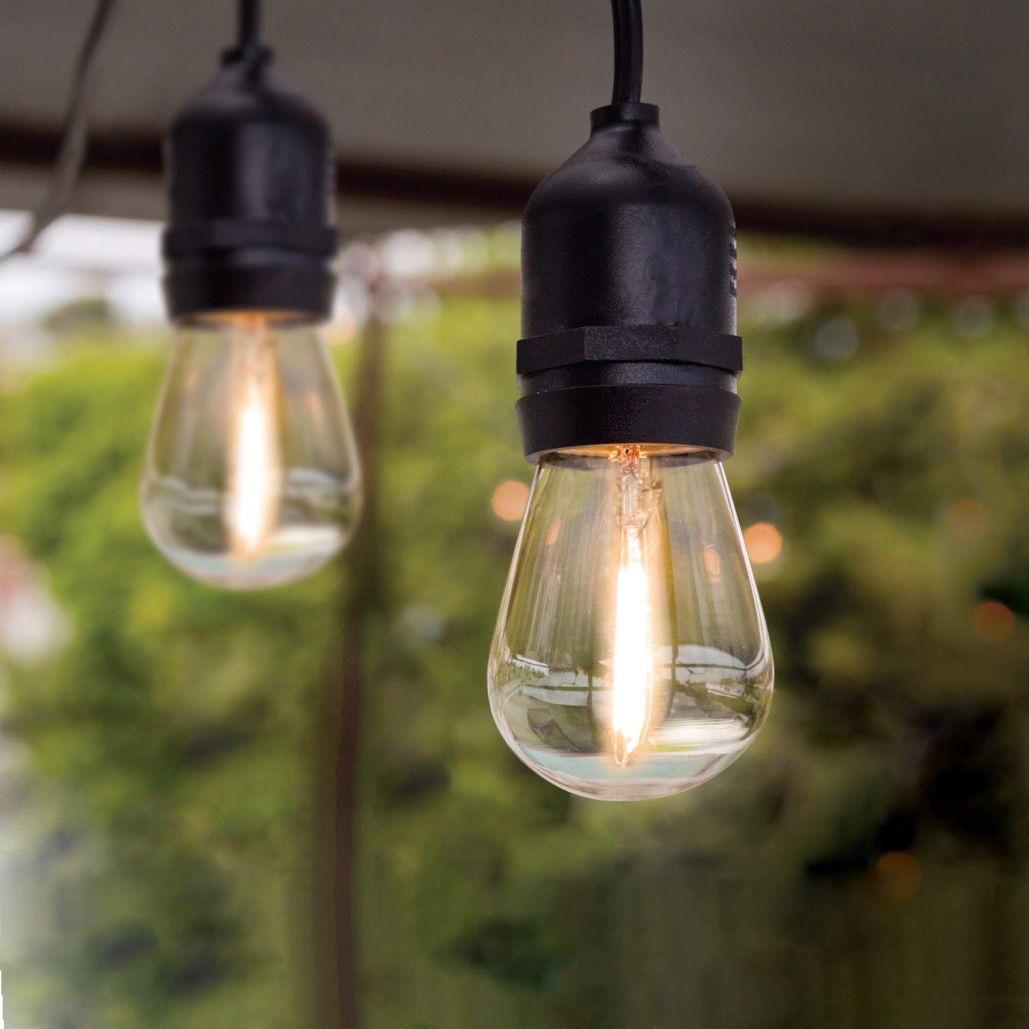 Feit Electric LED String Lights, 20ft, 10 Sockets, Shatter Resistant, Wet Rated, 2200K Warm White, Model SL20-10/FIL