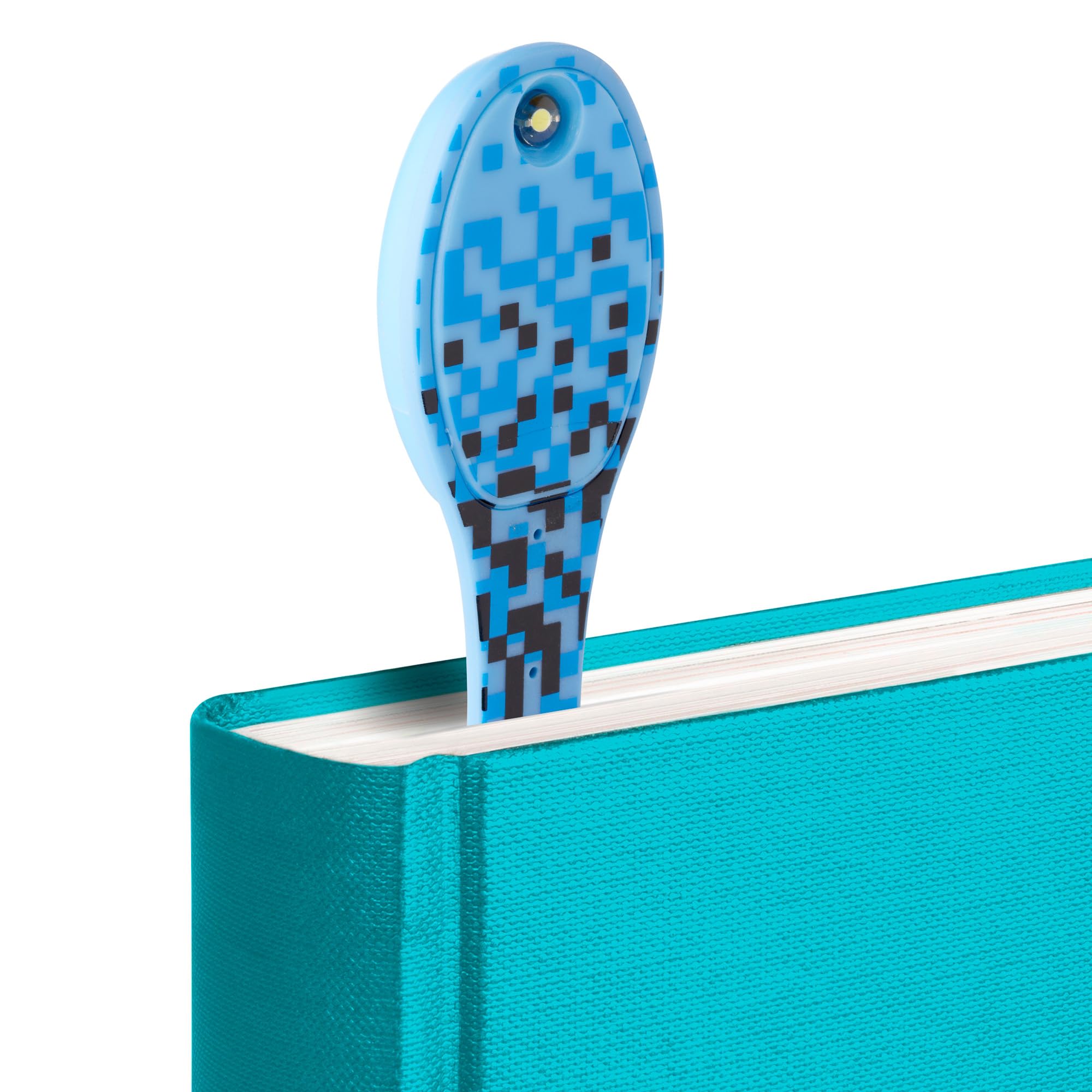 Gifts for Readers & Writers 2-in-1 LED Reading Light | Clip-On Bookmark & Book Lamp | Battery Operated | Blue Digital
