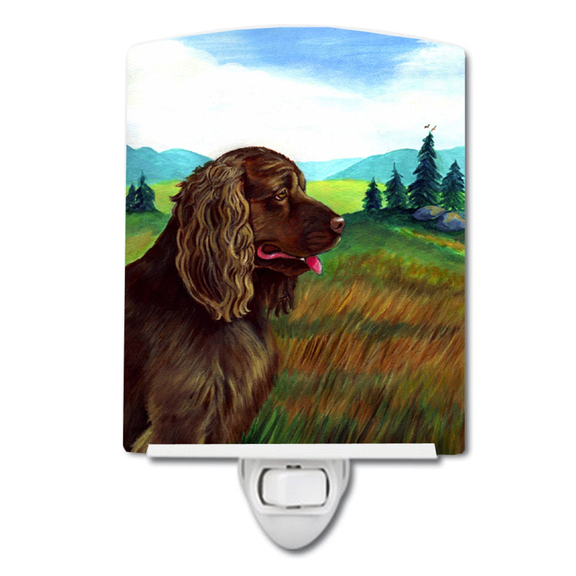  inchCarolines Treasures Sussex Spaniel Ceramic Night Light, 6x4, Multicolor inch